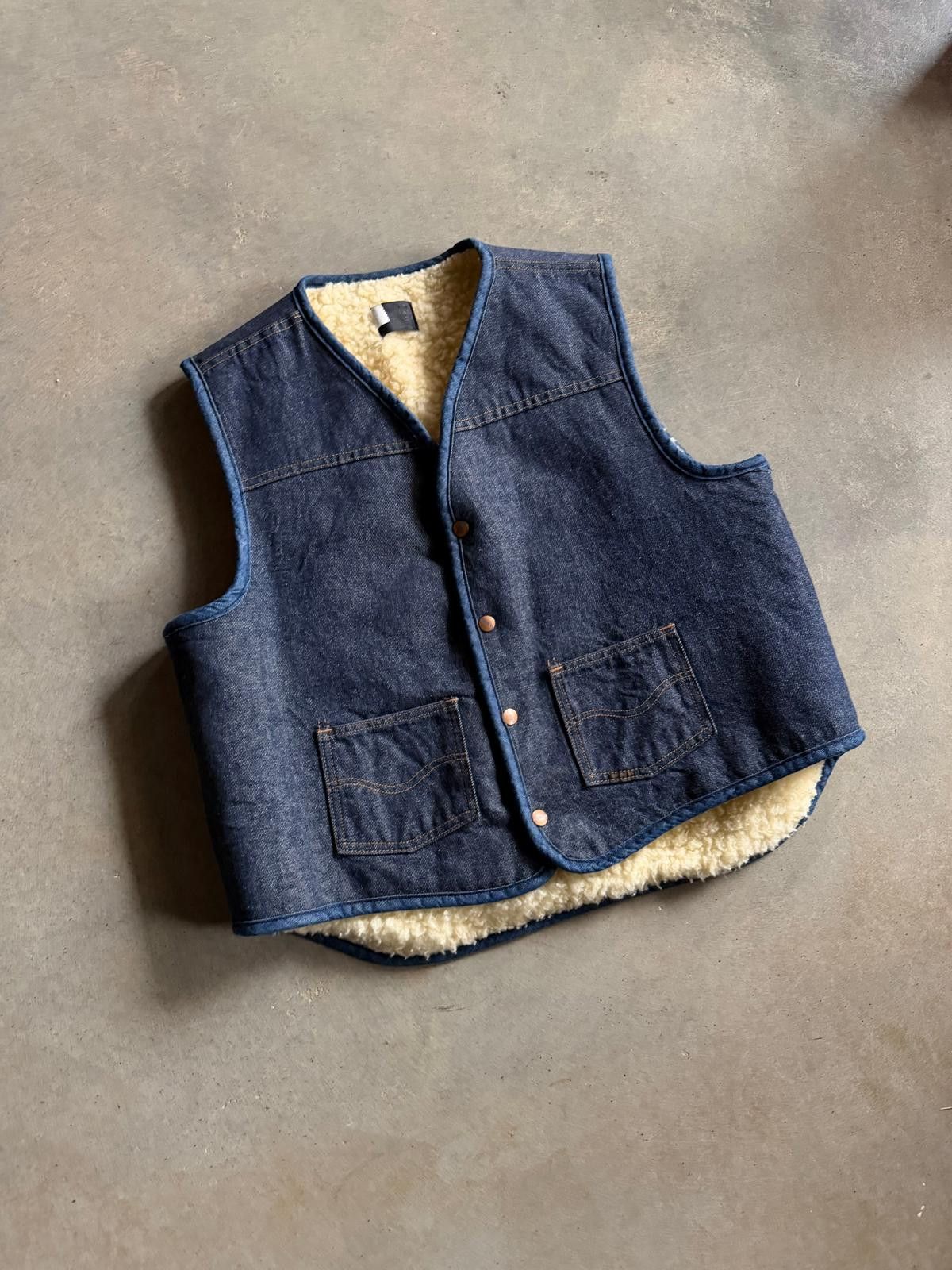 Other VTG Roebuck Denim Wool Vest Sz XL Size US XL / EU 56 / 4 - 2 Thumbnail