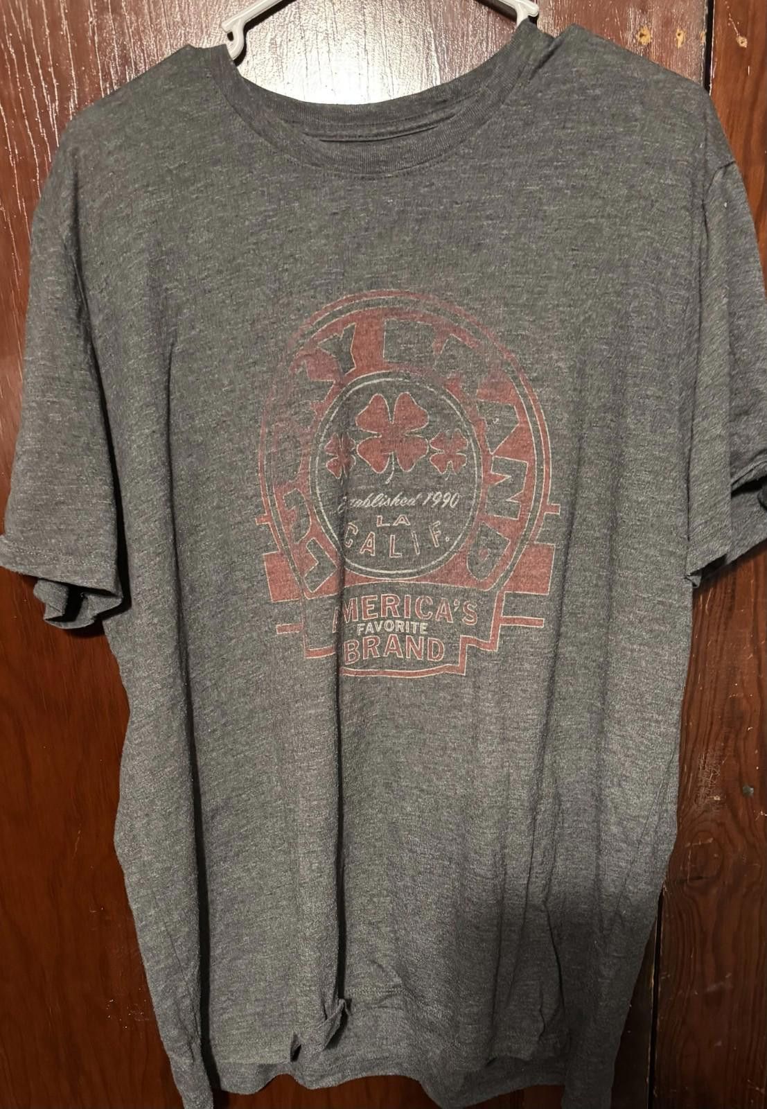 Lucky Brand Lucky Brand Distressed Logo Tee shirt Men's Sz XL Gray Size US XL / EU 56 / 4 - 1 Thumbnail