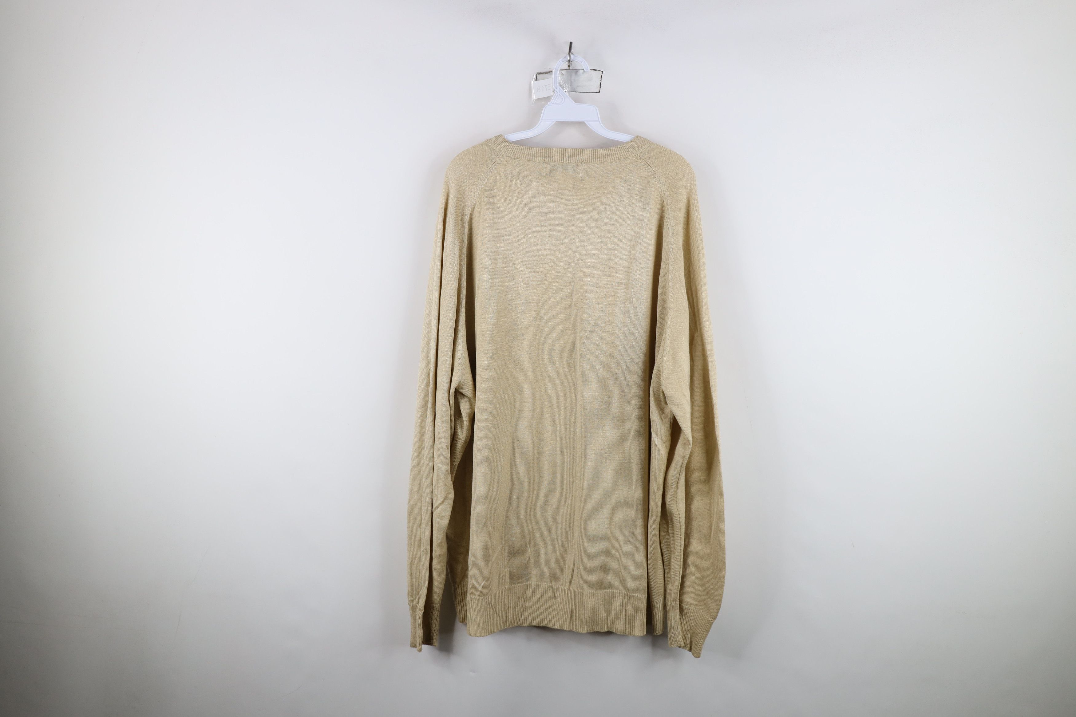 Eddie Bauer Vintage 90s Eddie Bauer Cotton Knit V-Neck Sweater Gold Size US XL / EU 56 / 4 - 10 Thumbnail