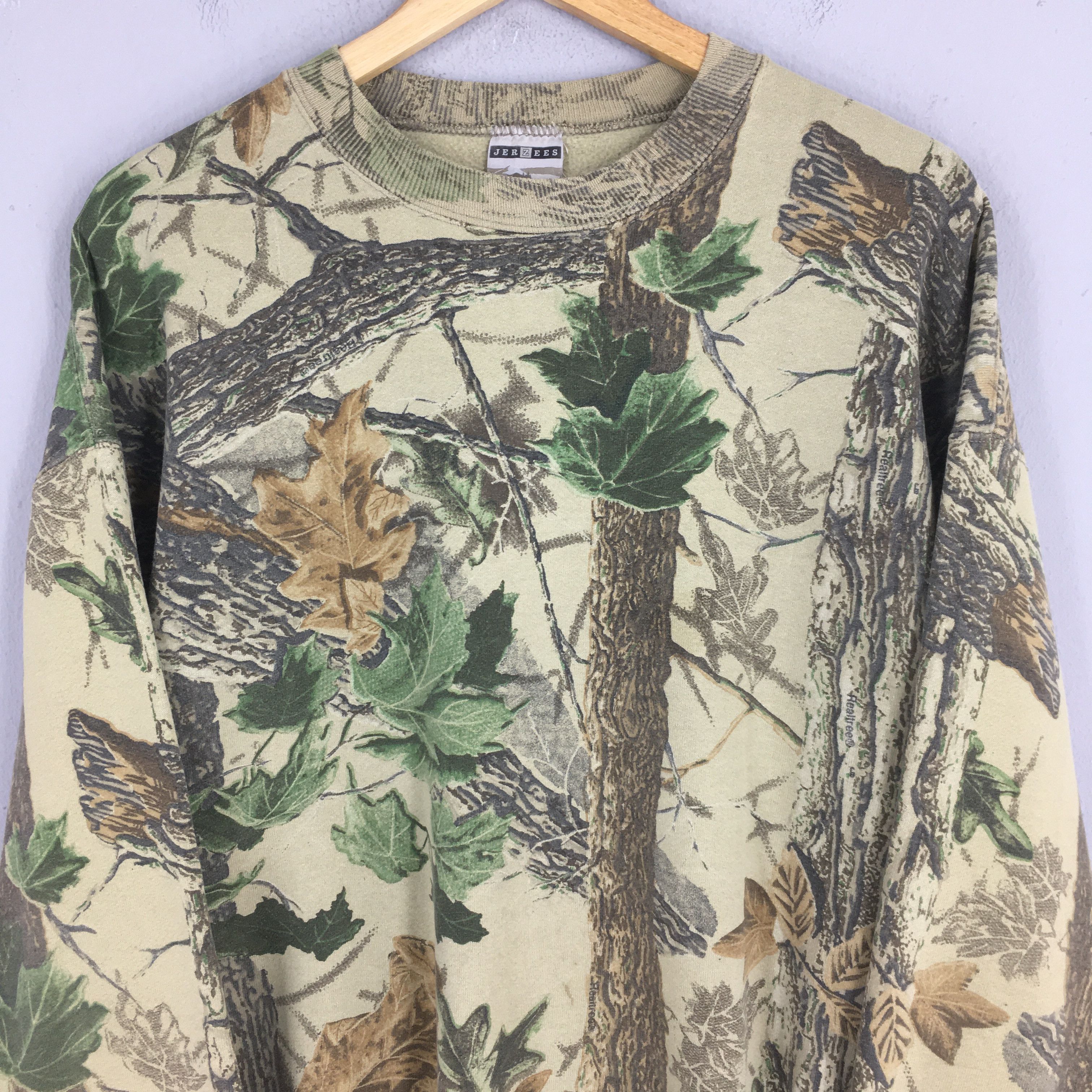 Jerzees Vintage 90s Jerzees Outdoors Mossy Oak Camo Sweatshirt XL Size US XL / EU 56 / 4 - 2 Thumbnail