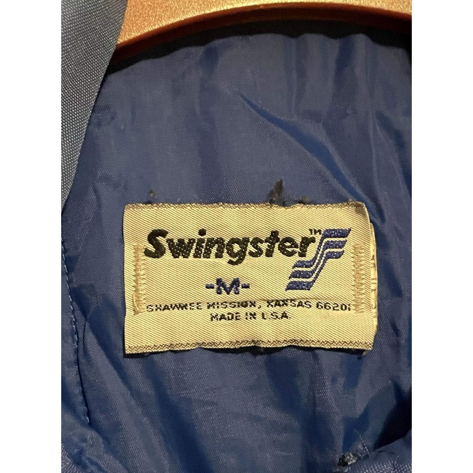 Vintage VINTAGE Swingster Jacket Men M Blue 90s Racing NASCAR Automotive Puffer Full Zip Insulated Mid-Length Size US M / EU 48-50 / 2 - 3 Thumbnail