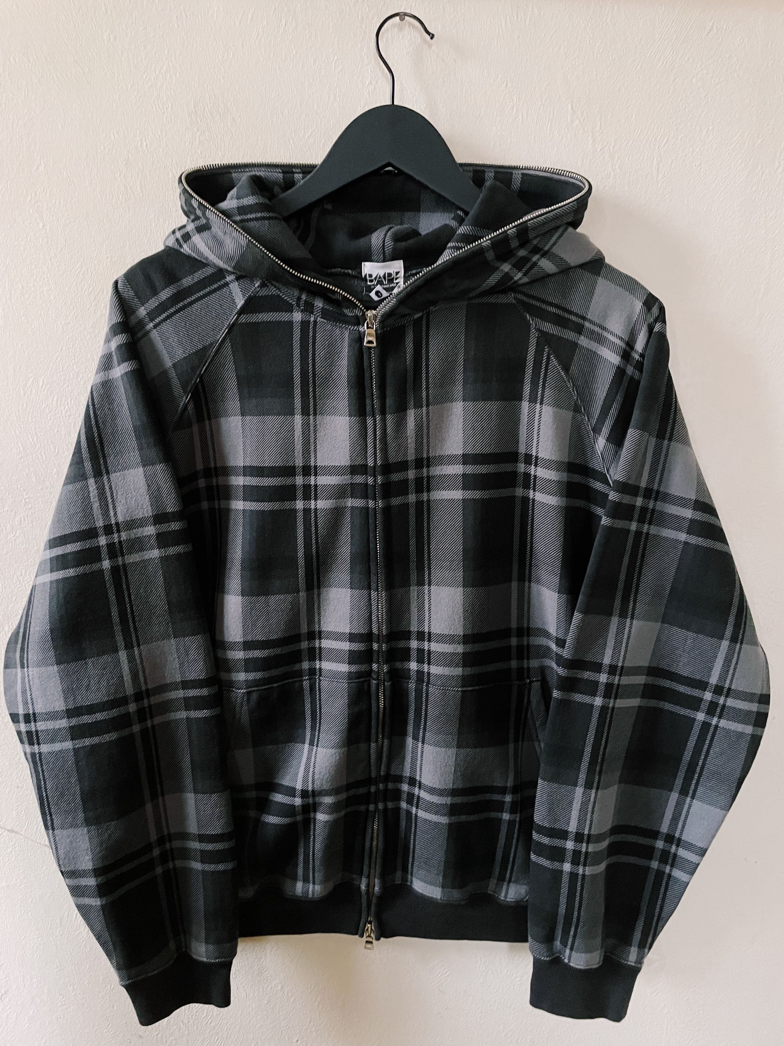 Bape × Nigo Vintage Y2K Bape A Bathing Ape Check Plaid Fullzip
