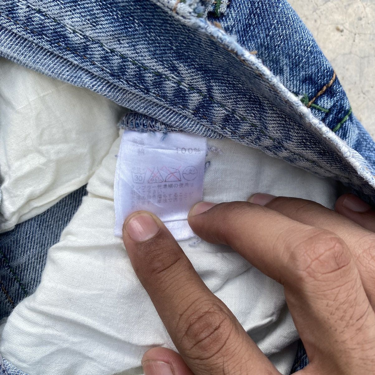 Japanese Brand Morgan Homme Y2K Archive Distressed Buttoned Denim Jeans Size 34" / US 12 / IT 48 - 20 Thumbnail