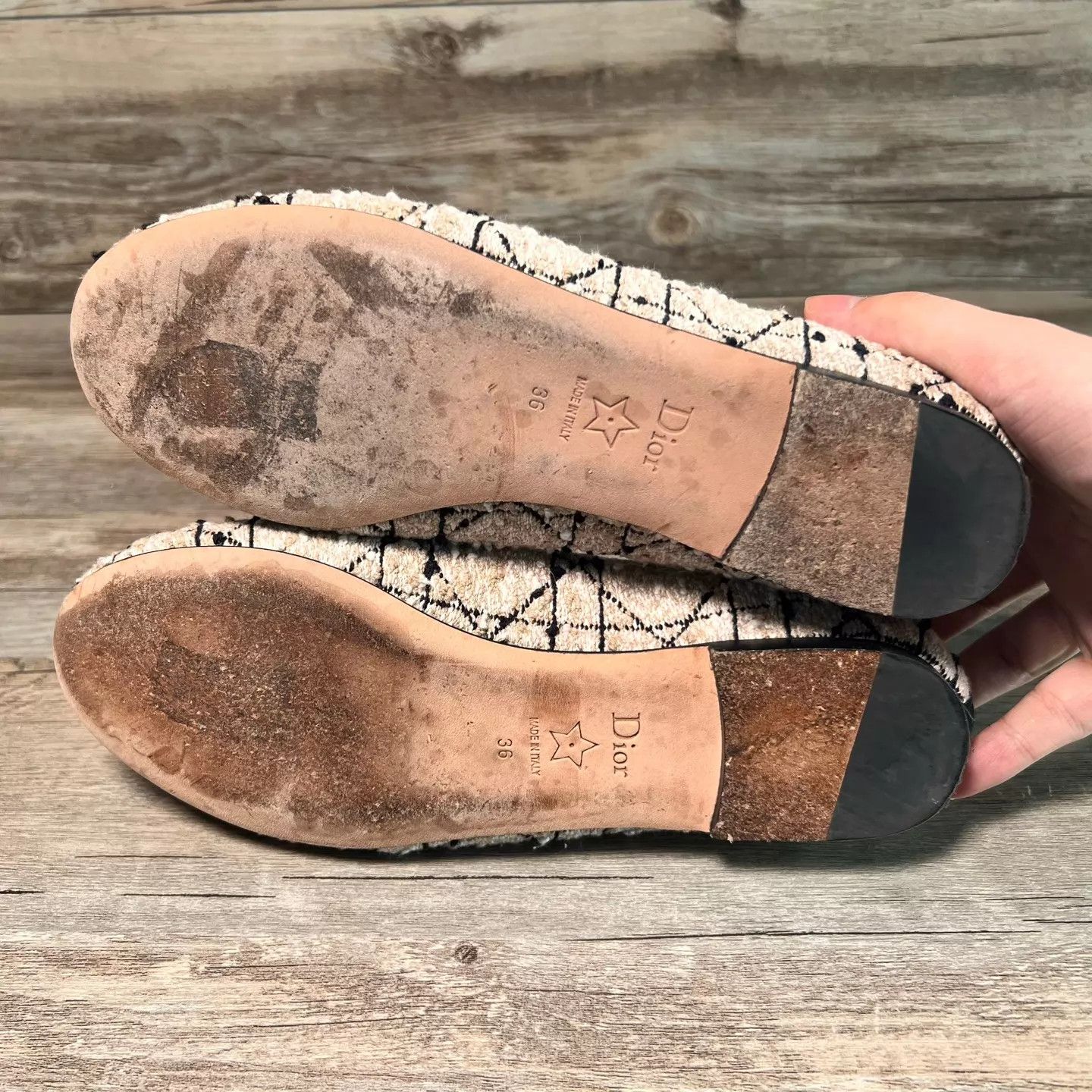 Dior Dior Pearl Quilted Ballet Flats B&W EU36 Size US 5.5 / IT 35.5 - 6 Thumbnail