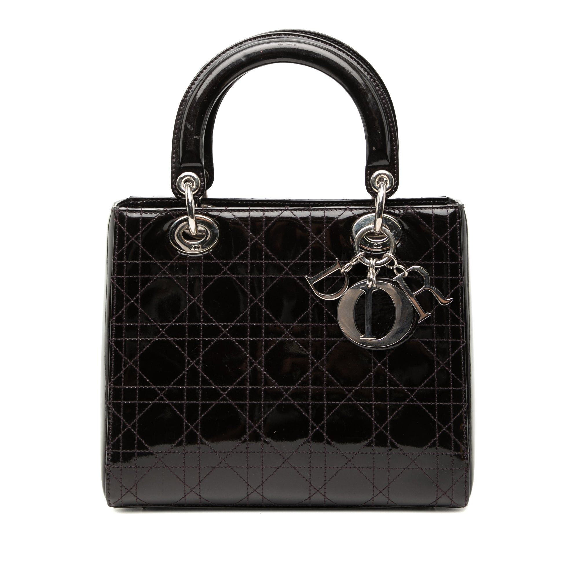 Dior Medium Patent Cannage Stitched Lady Dior Size ONE SIZE - 1 Thumbnail