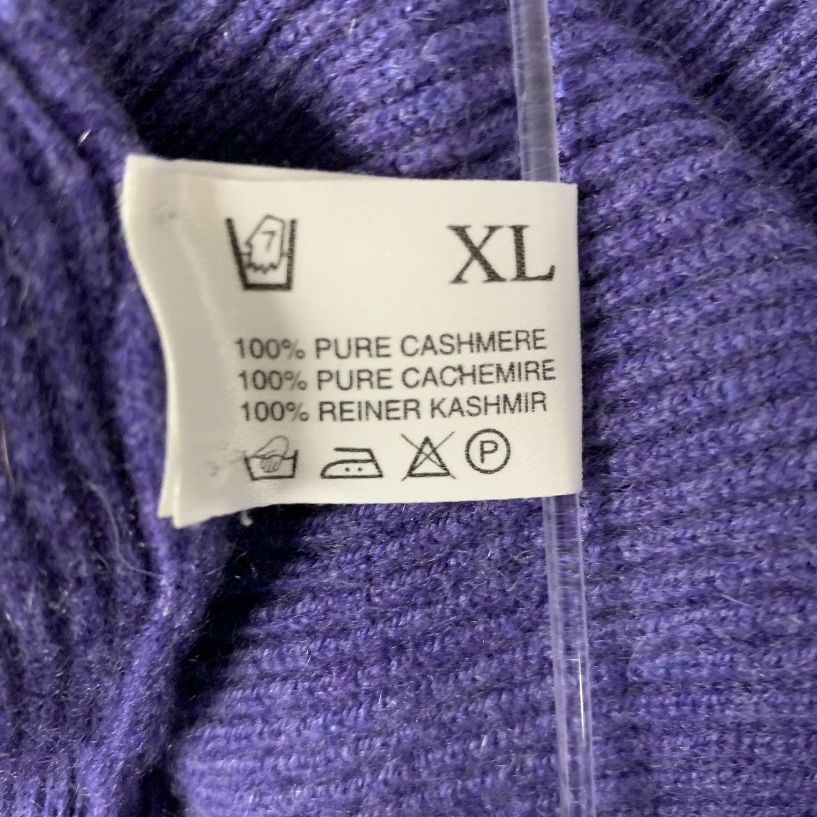 Wilkes Bashford XL Purple Olive Knit Cashmere 1/4 Zip Sweater Size US XL / EU 56 / 4 - 5 Thumbnail