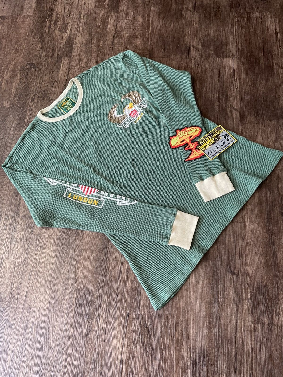 Corteiz corteiz forest green dipset waffle longsleeve | Grailed