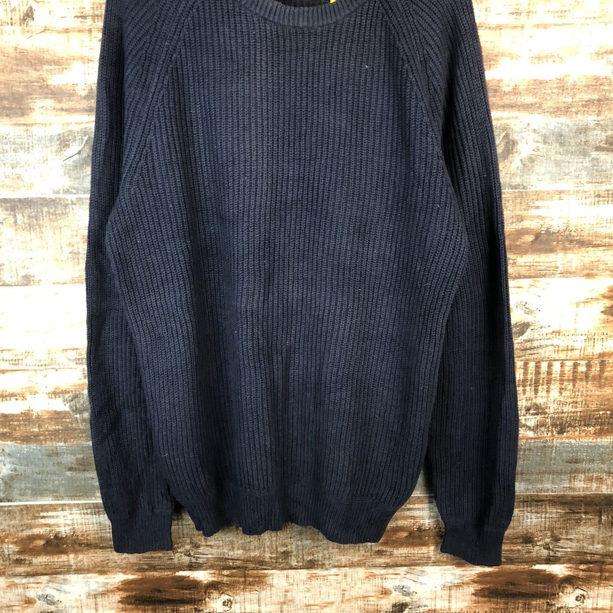 Homespun Knitwear × Japanese Brand Uniqlo japan vintage Dark Blue Knitwear #A1336 Size US XL / EU 56 / 4 - 3 Thumbnail