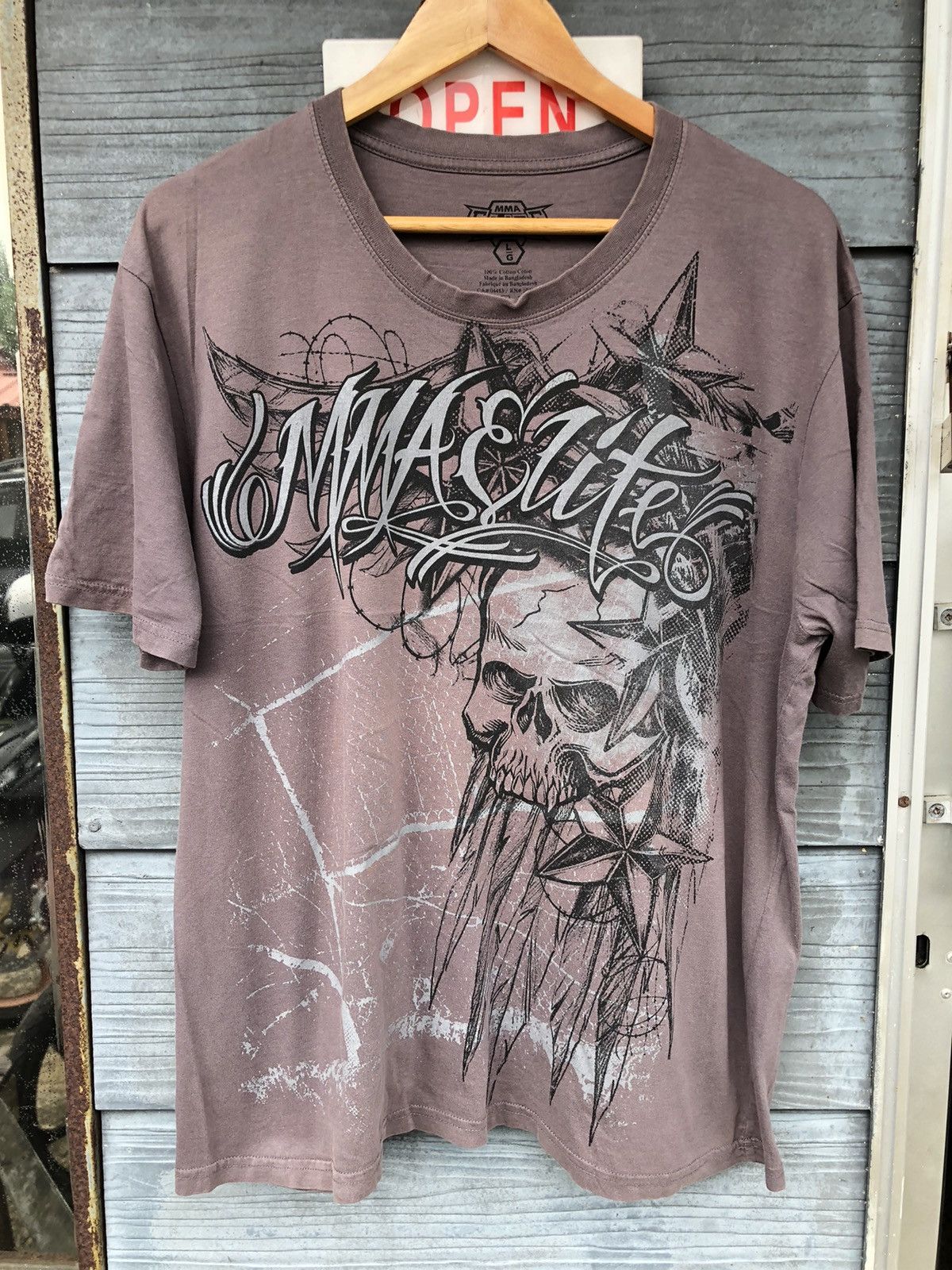 Affliction × Japanese Brand × Vintage Fullprinted MMA ELITE Skulls Like AFFLICTION Tshirt Size US XL / EU 56 / 4 - 1 Thumbnail