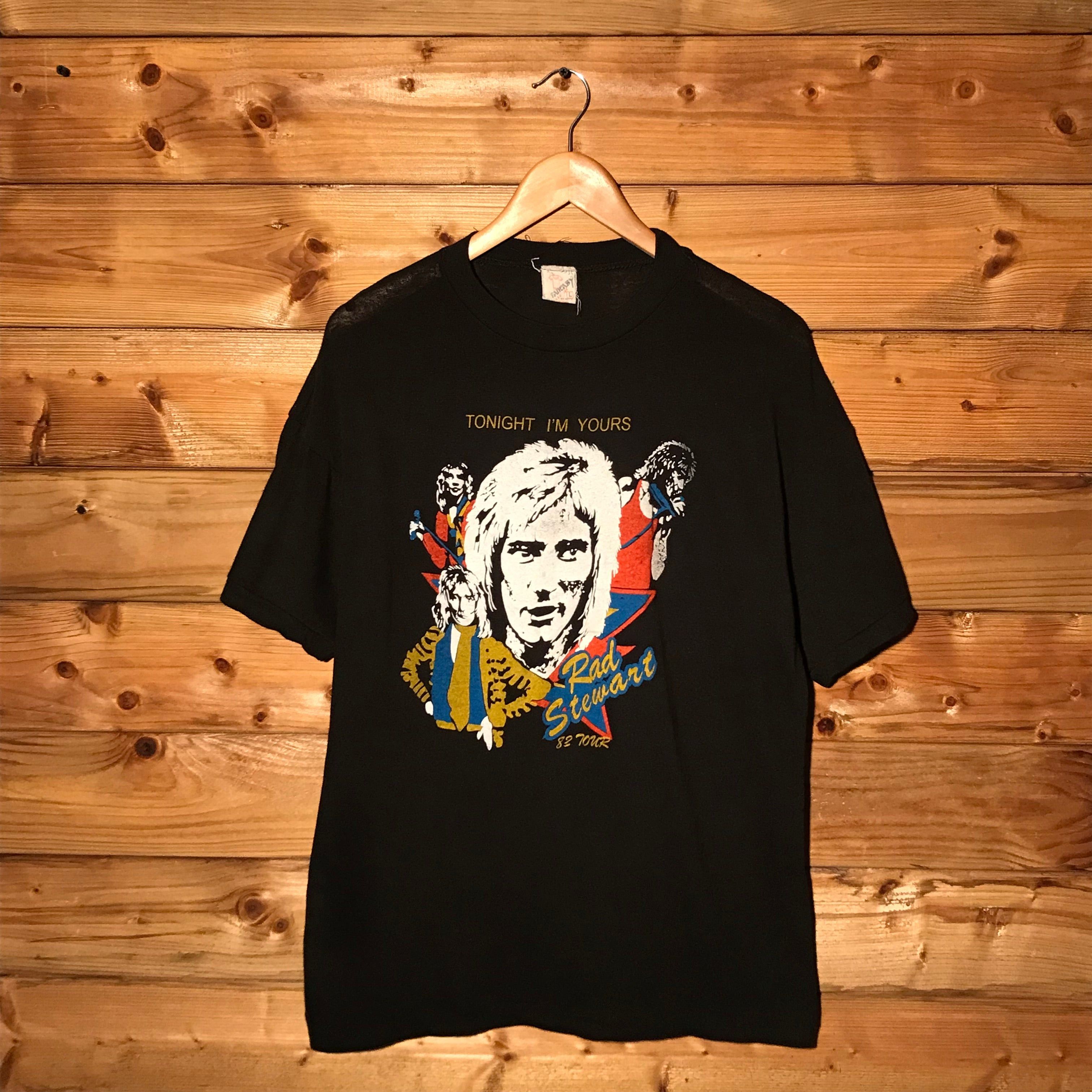 Band Tees × Vintage 1982 Rod Stewart Tonight I'm Yours USA Tour Concert t shirt Size US L / EU 52-54 / 3 - 1 Thumbnail