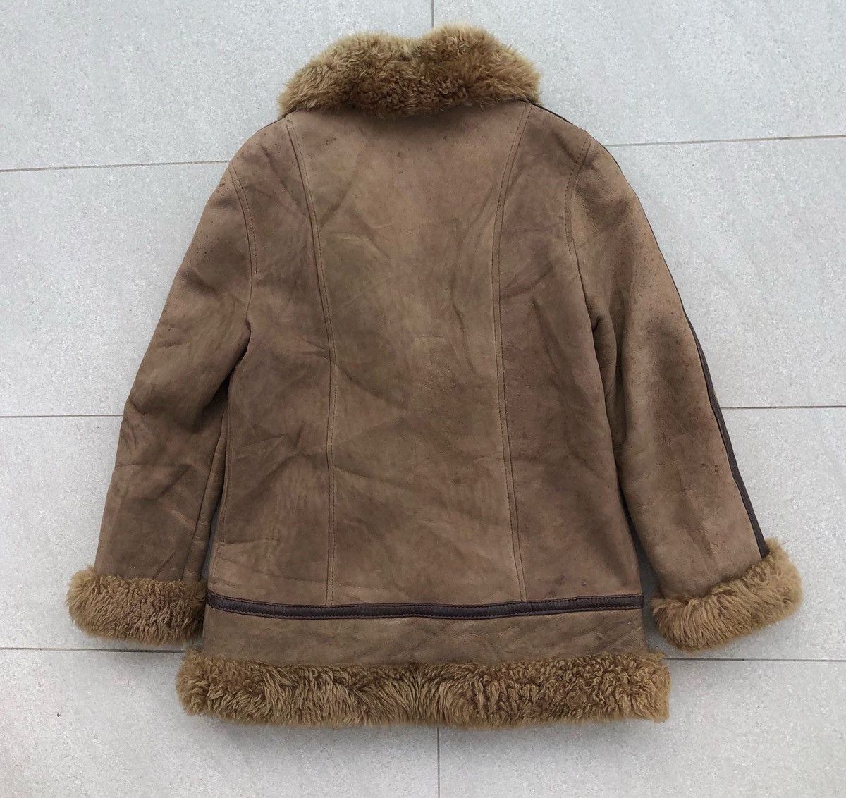 Japanese Brand Vintage Real Leather Sheepskin Fur Coat Made in Spain Size M / US 6-8 / IT 42-44 - 3 Thumbnail
