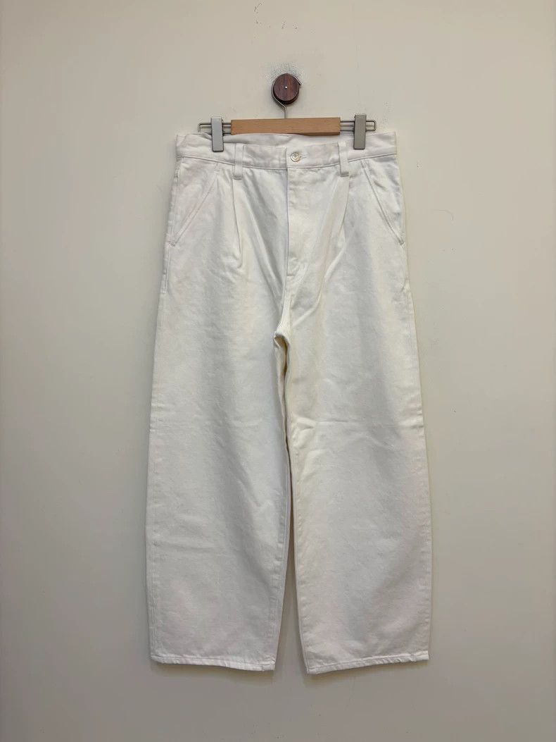 H&M Wide Leg Pants in Washed White Color Size US 30 / EU 46 - 1 Thumbnail