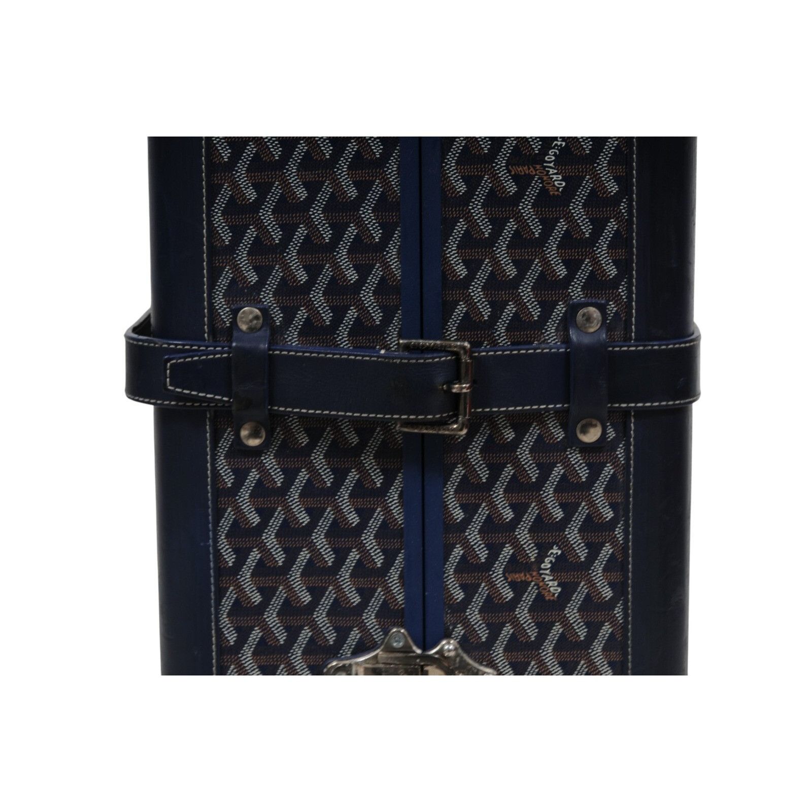Goyard Navy Blue Coated Canvas Bourget Trolley PM Rolling - 02538 Size ONE SIZE - 5 Thumbnail