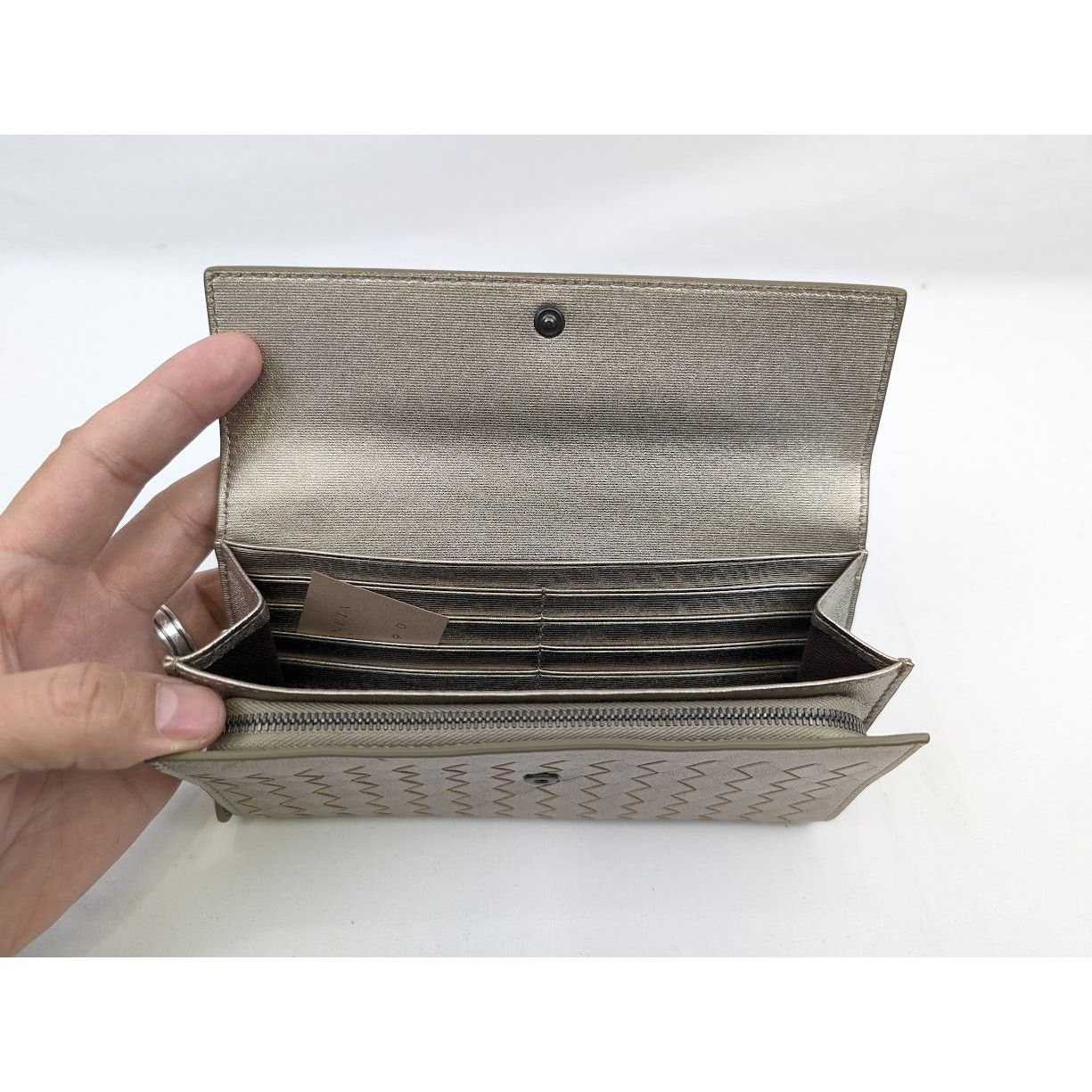 Bottega Veneta o1rshd1 Size : OS/ Intrecciato Gros Grain Wallet in Champign Size ONE SIZE - 8 Thumbnail