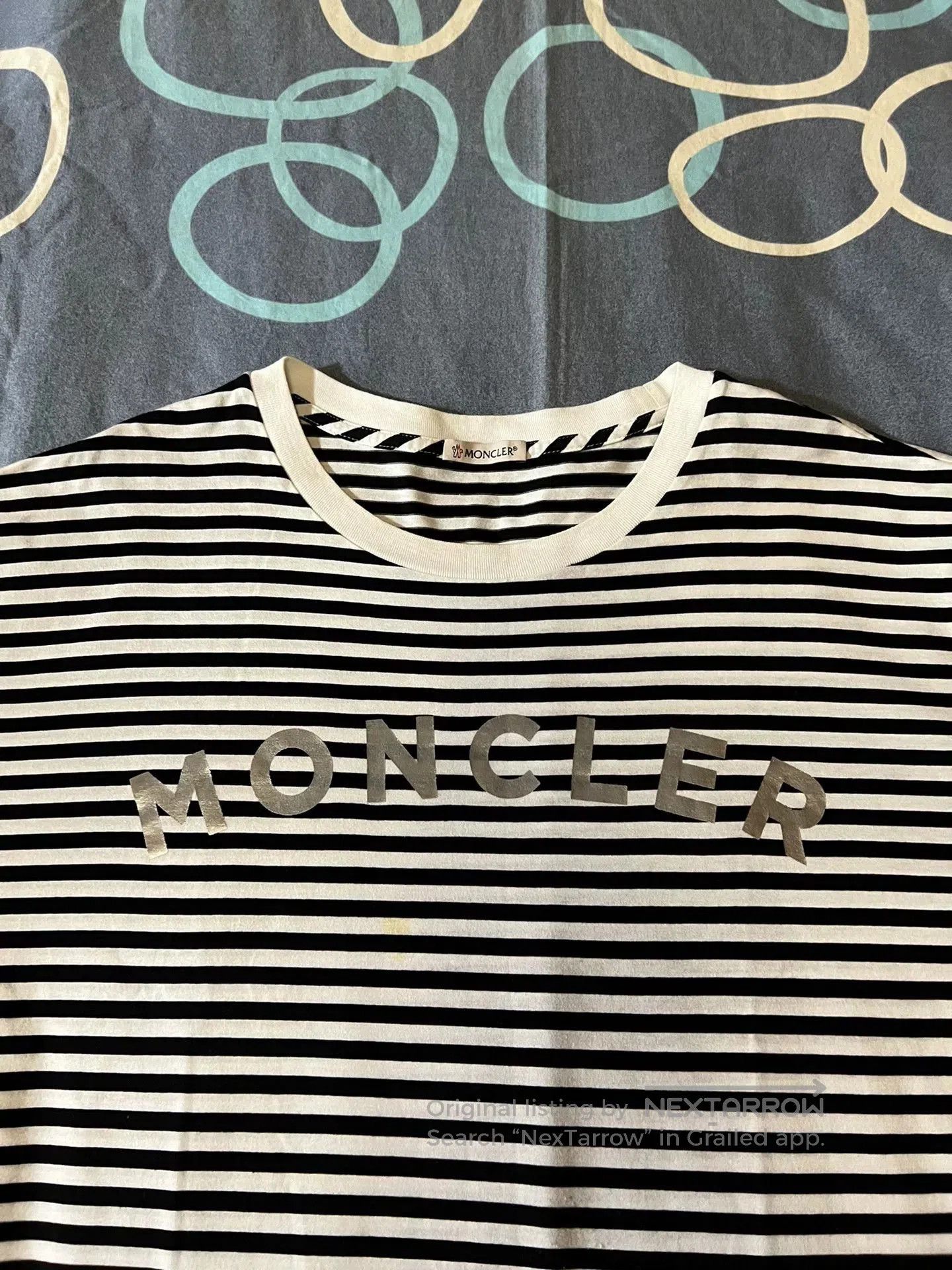 Moncler Moncler Double Logo Striped Knit T-Shirt. Size US XL / EU 56 / 4 - 2 Thumbnail