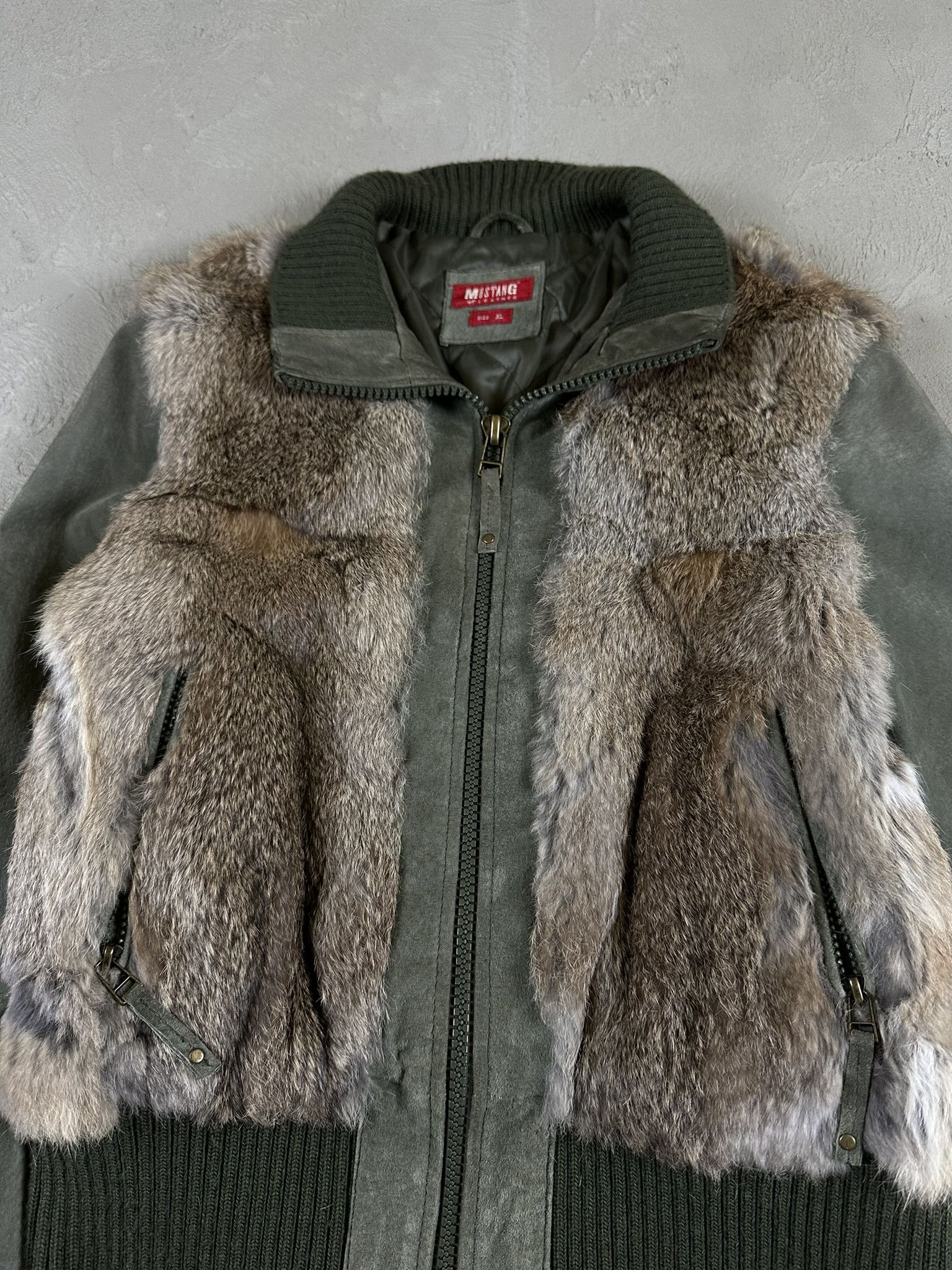 Mustang Vintage Mustang Y2k Real Fur Leather Boxy Bomber Jacket 00s Size M / US 6-8 / IT 42-44 - 8 Thumbnail