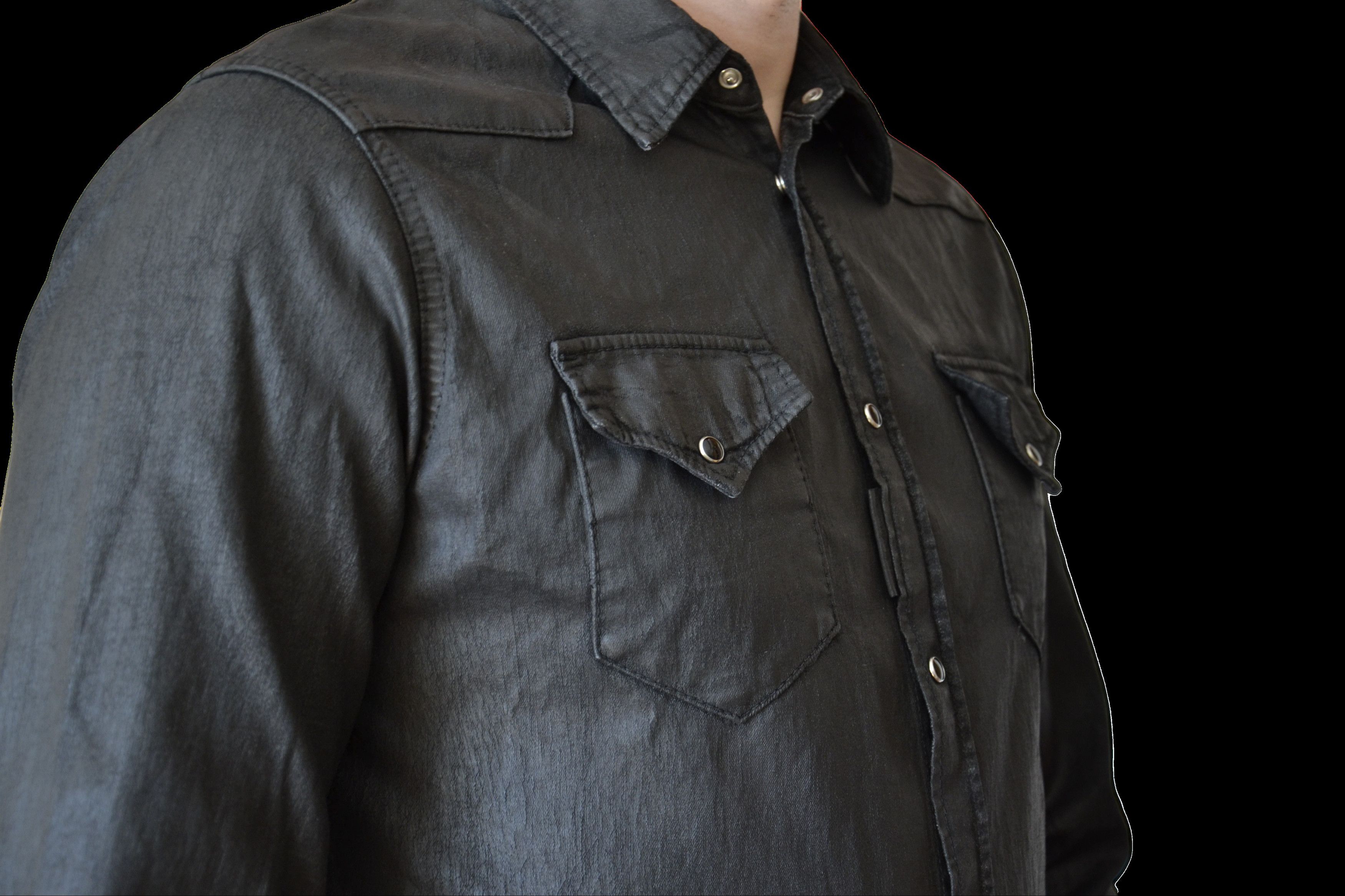Dsquared2 DSQUARED2 Waxed-Coated Western Shirt Size US L / EU 52-54 / 3 - 14 Thumbnail