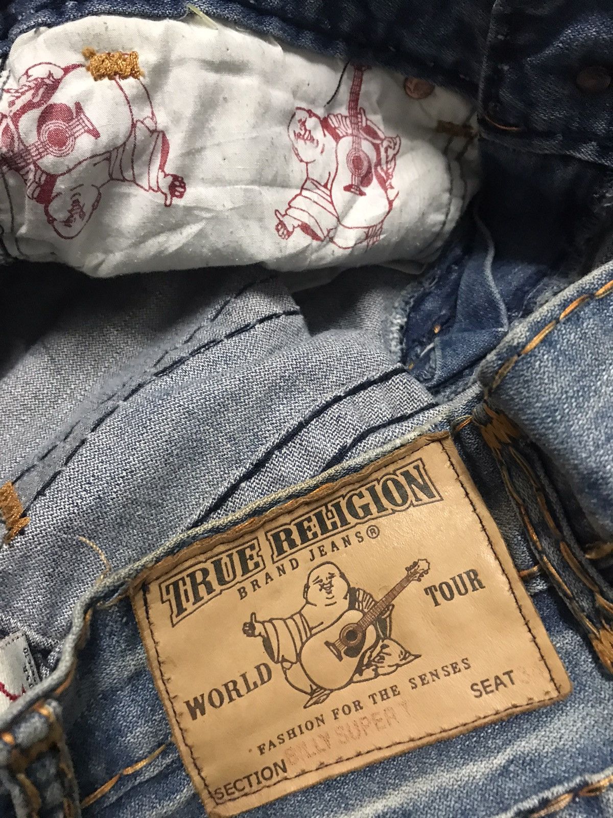 True Religion Vintage True Religion Billy Super T Distressed Denim Jeans Size US 30 / EU 46 - 9 Thumbnail