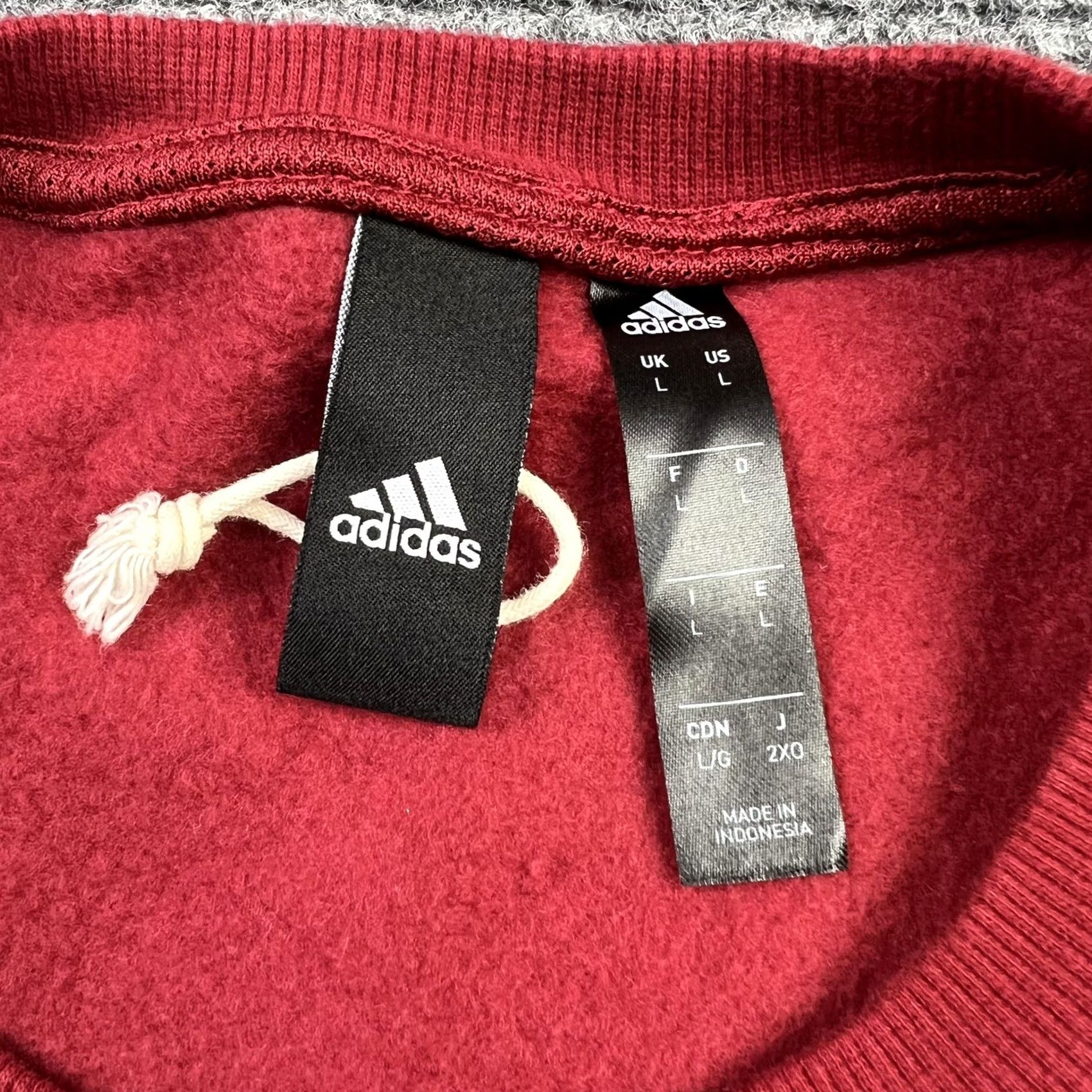 Adidas Adidas Red All Over Spellout Graphic Crewneck Sweatshirt Mens Large Size US L / EU 52-54 / 3 - 2 Thumbnail