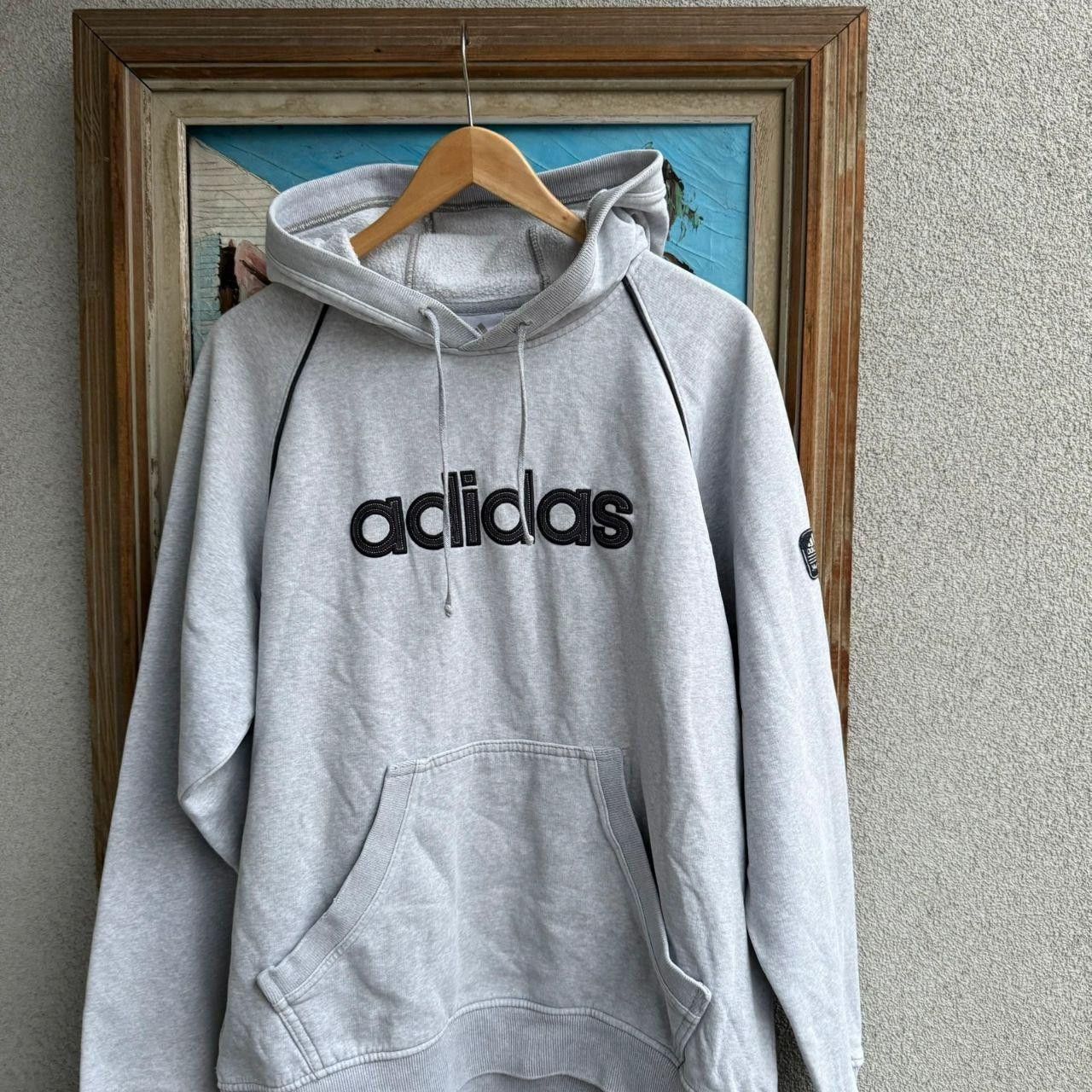 Adidas Adidas Vintage 90s Hoodie Grey Size US M / EU 48-50 / 2 - 3 Thumbnail