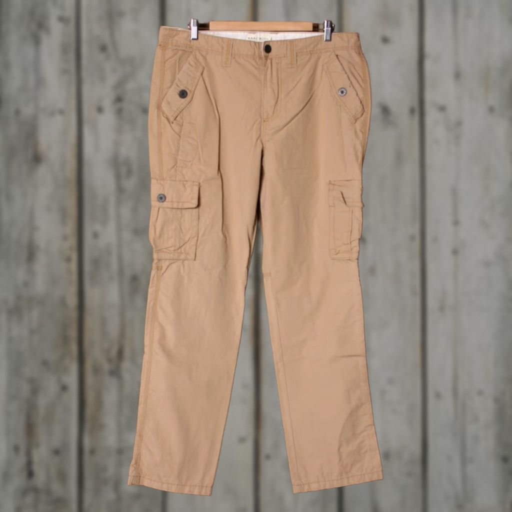Andrew Marc MARC MOTO by Andrew Marc Aaron Khaki Cargo Pants Men 36x34 Beige Cotton Cargo Pants Mens Navy? Size US 35 - 1 Thumbnail