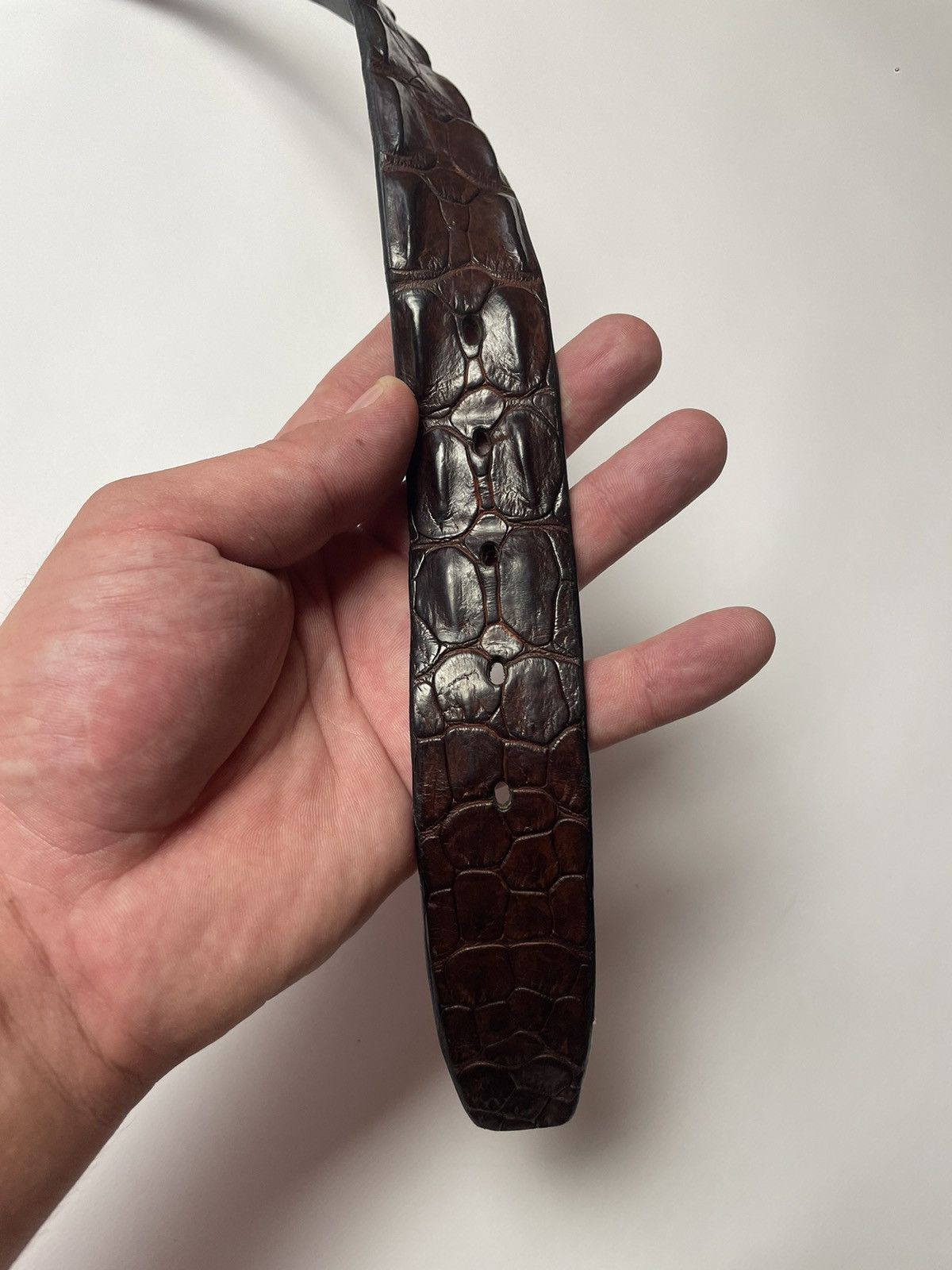 Genuine Leather × Hysteric Glamour Henry Bucks Australia Saltwater Crocodile Leather Belt Size ONE SIZE - 6 Thumbnail