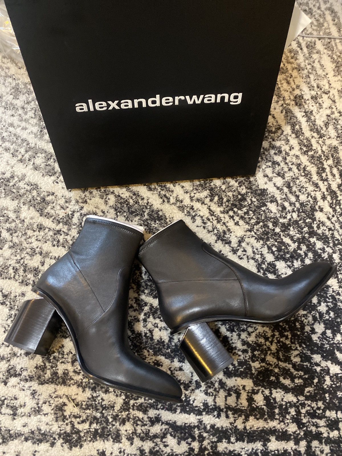 Alexander Wang ALEXANDER WANG Anna stretch leather ankle boots Grailed