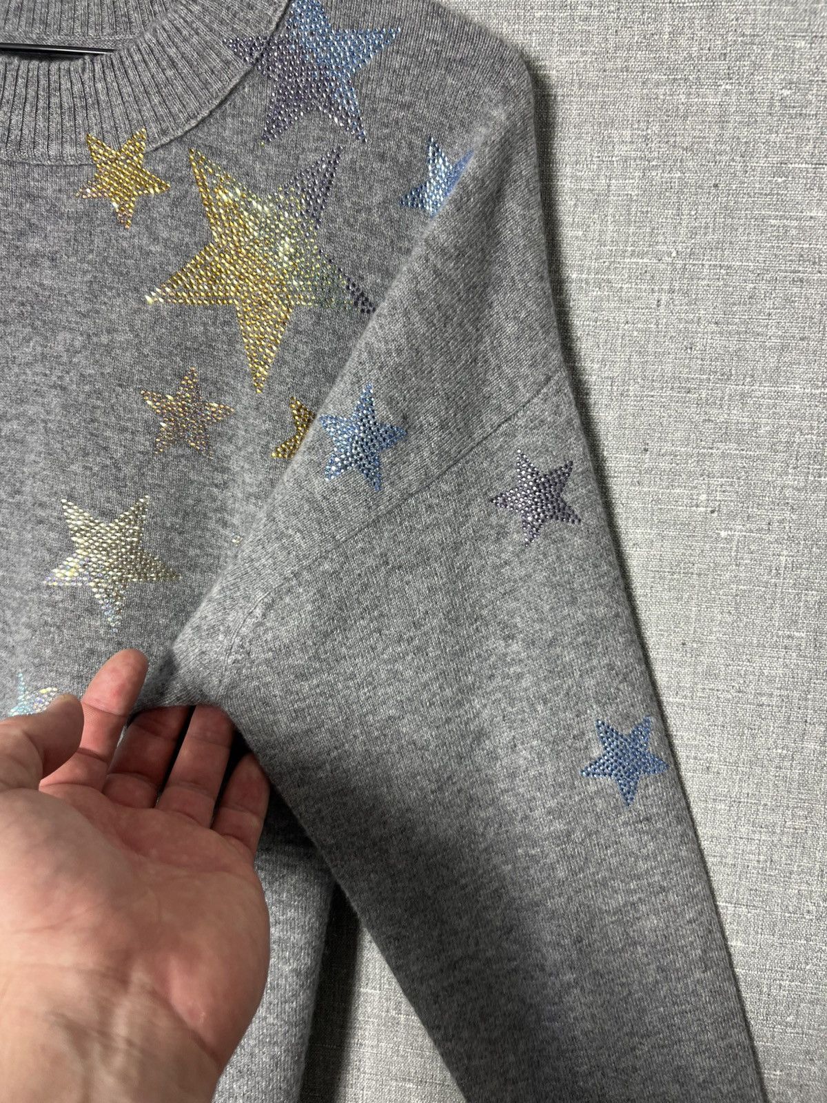 Zadig & Voltaire Zadig & Voltaire Gaby Strass Stars Cashmere Studded Sweater Size XS / US 0-2 / IT 36-38 - 7 Thumbnail