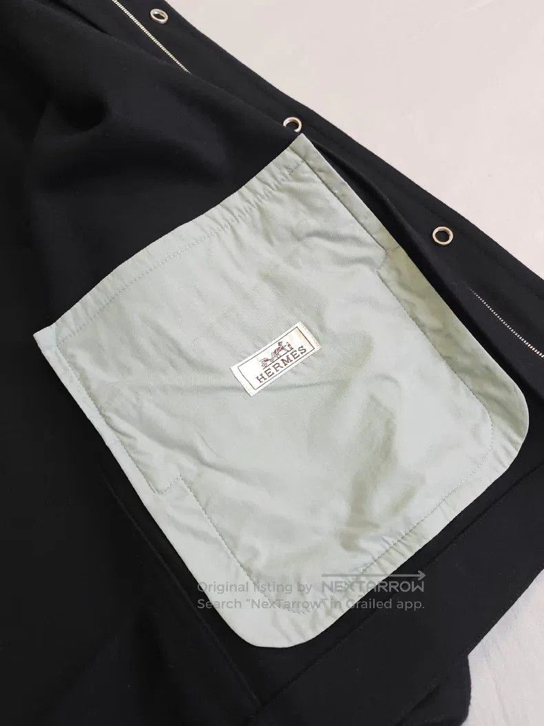 Hermes Hermes Navy Blue 87% Wool + 10% Cashmere Loose Fit Jacket Size US S / EU 44-46 / 1 - 5 Thumbnail