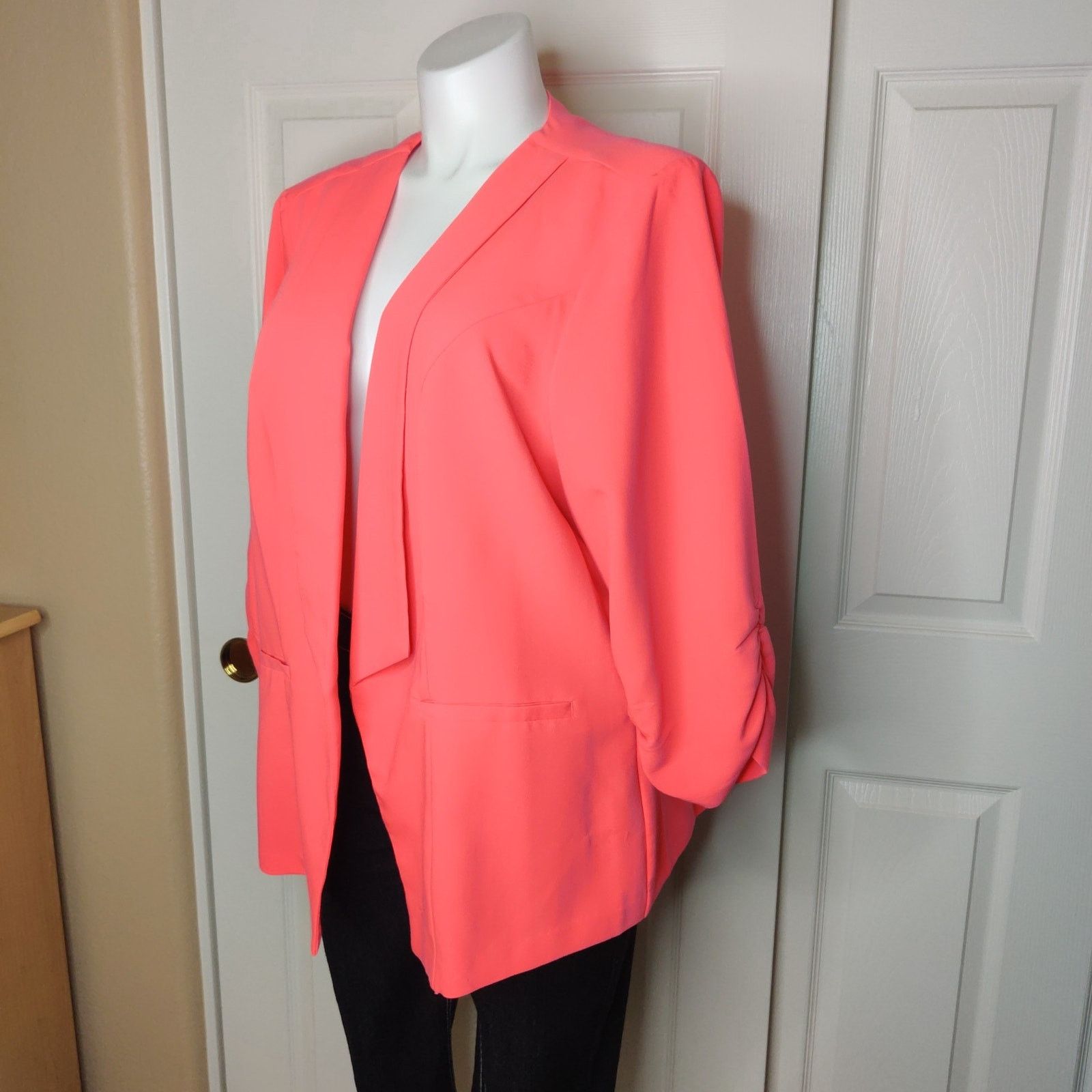Torrid Torrid Ruched Sleeve Blazer sz 4 Size 4XL / US 24-26 - 2 Thumbnail
