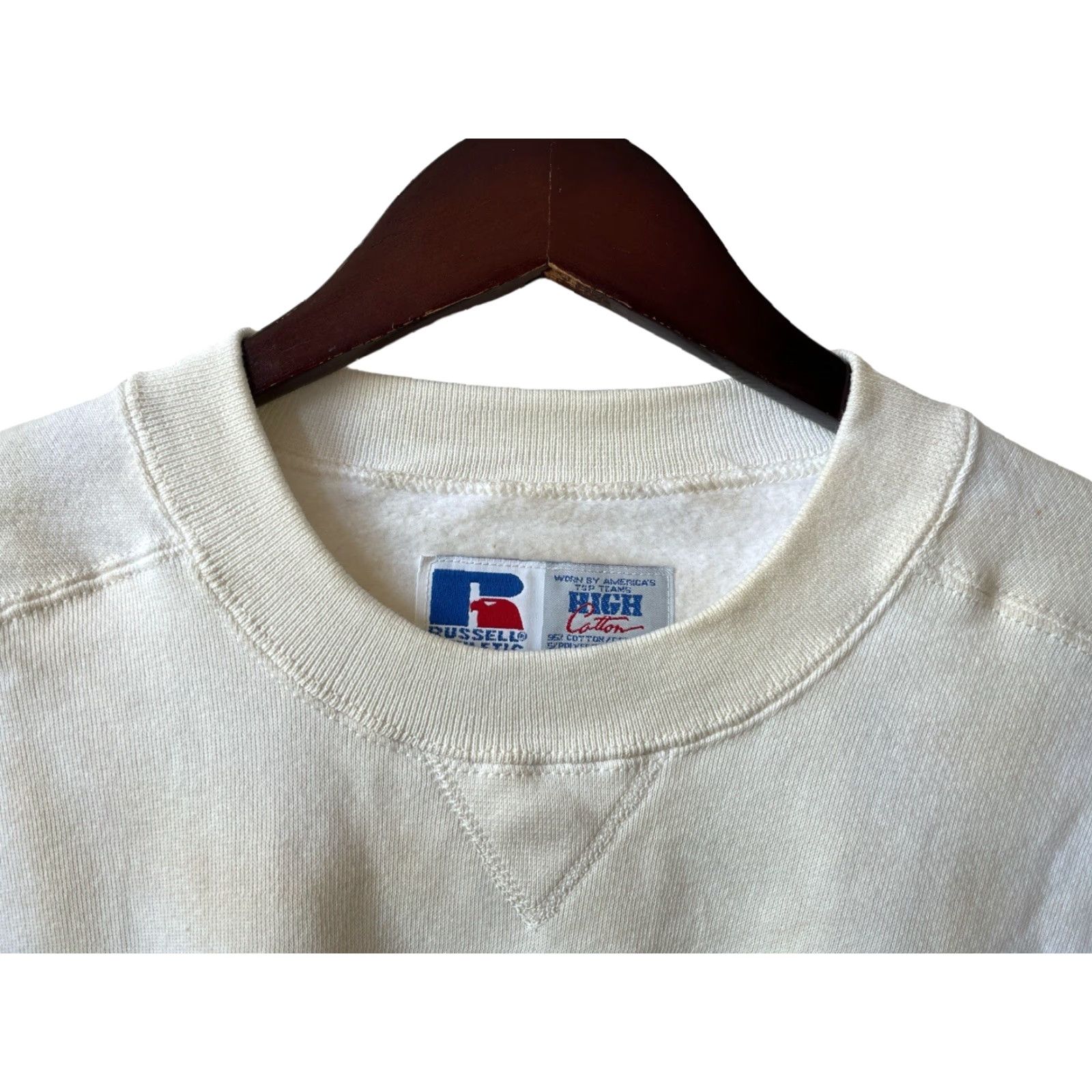 Russell Athletic VINTAGE Russell Athletic Sweatshirt Mens 2XL White 90s High Cotton Crewneck NWT Deadstock Size US XXL / EU 58 / 5 - 6 Thumbnail