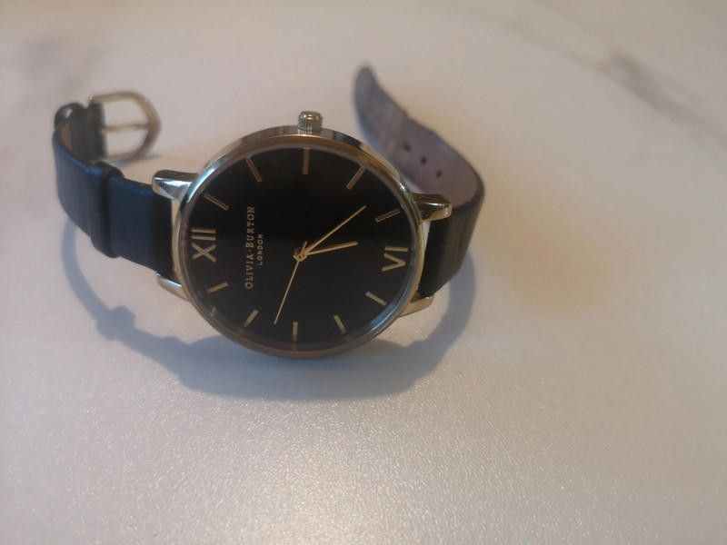 Designer Olivia gold dial black leather strap watch Size ONE SIZE - 2 Thumbnail