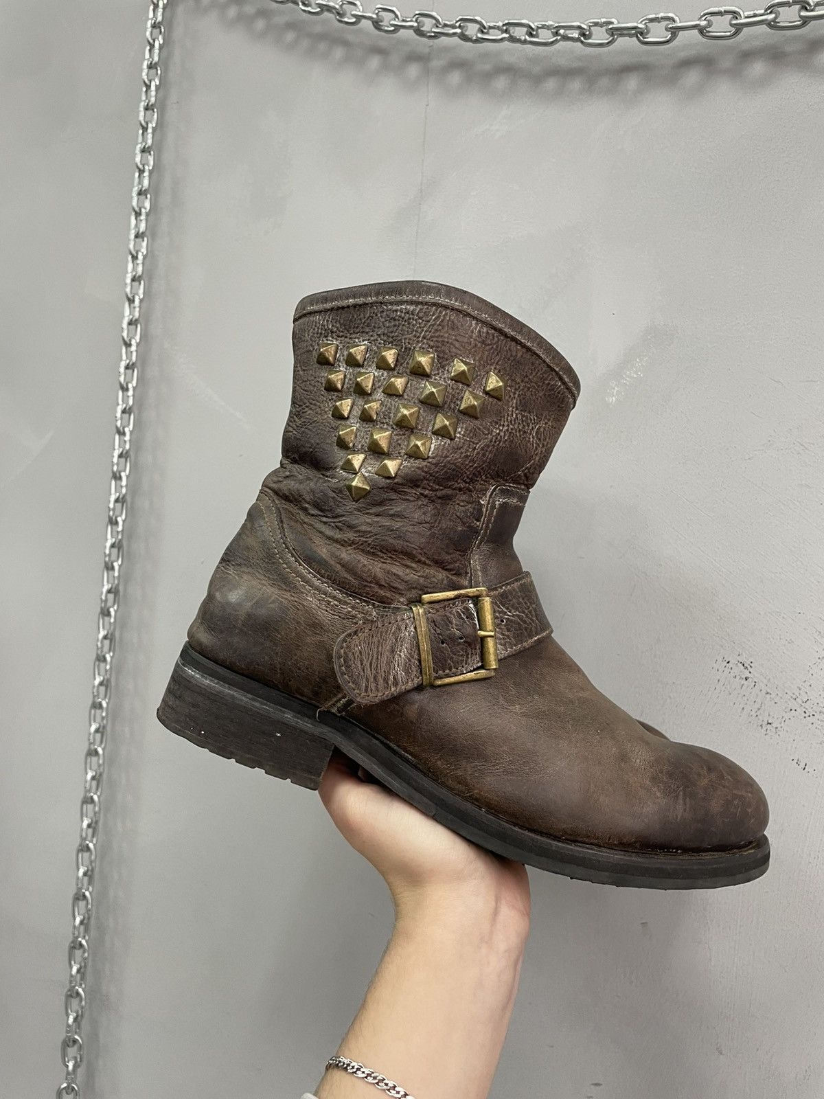 ASH Brown ASH metal detailed ankle boots guidi 90s style Size US 7.5 / EU 40-41 - 2 Thumbnail