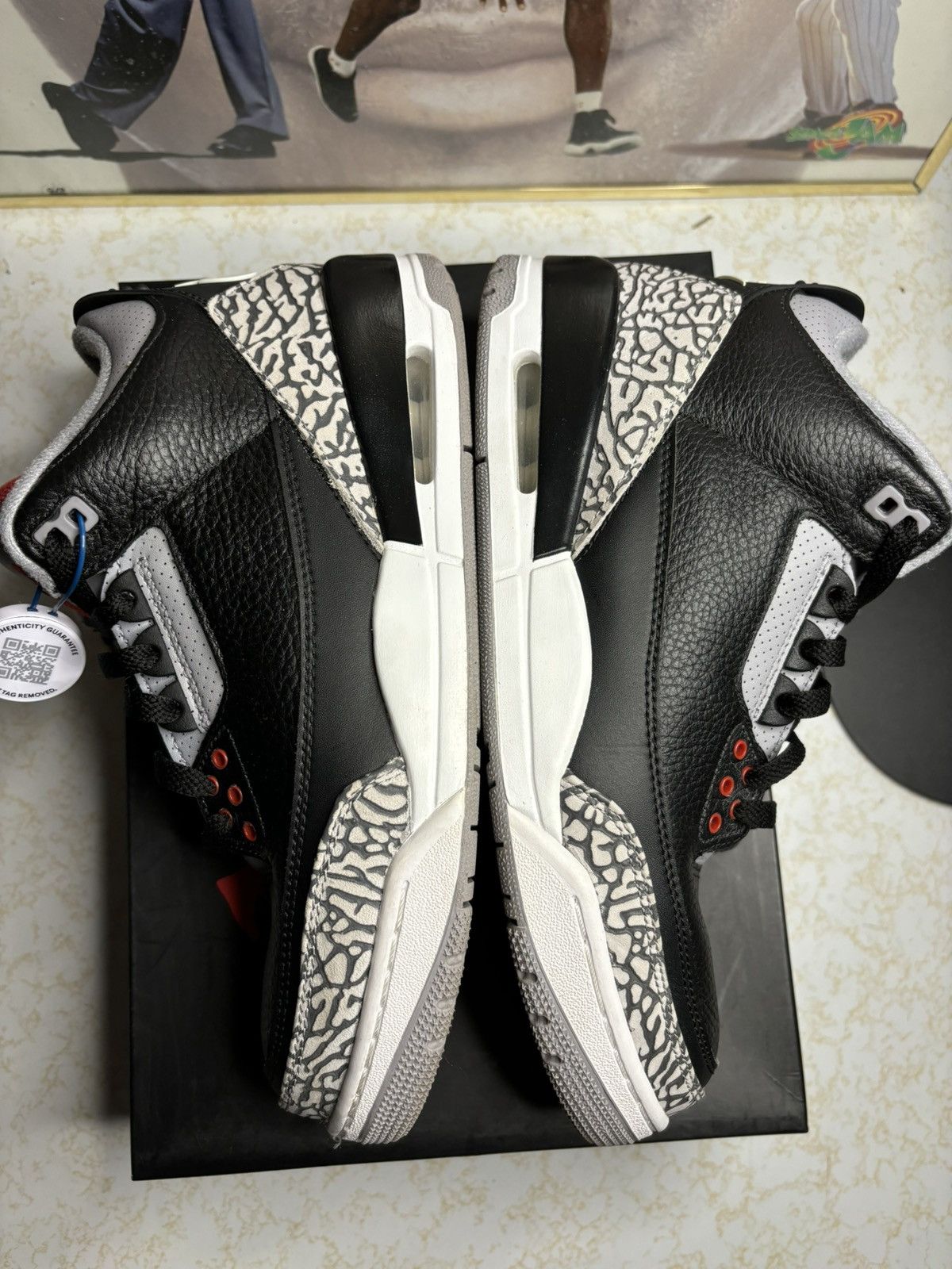 Jordan Brand Jordan 3 Retro Black Cement 2018 Size US 9 / EU 42 - 4 Thumbnail