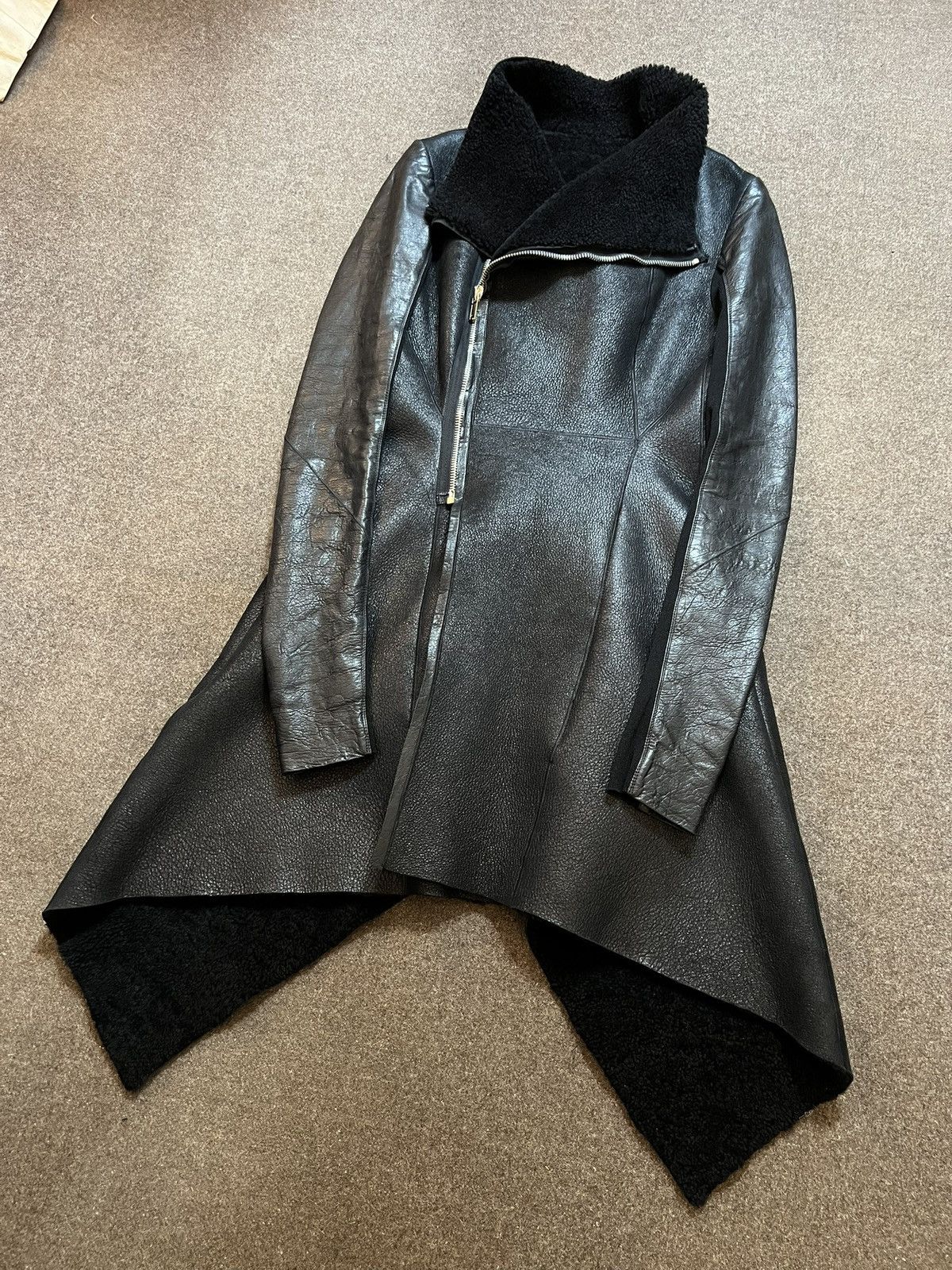 Rick Owens Rick Owens FW08 Shearling Leather Jacket Size M / US 6-8 / IT 42-44 - 4 Thumbnail