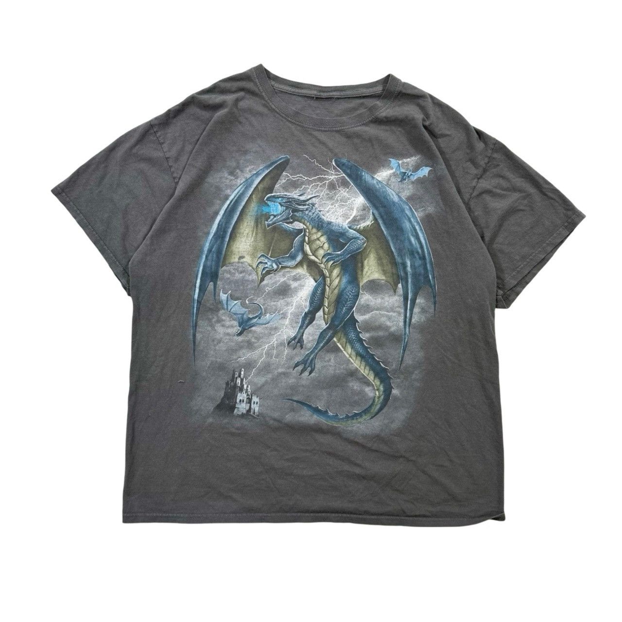 Vintage Vintage 00s Big Print Dragon Flying Graphic T Shirt Size US L / EU 52-54 / 3 - 1 Thumbnail