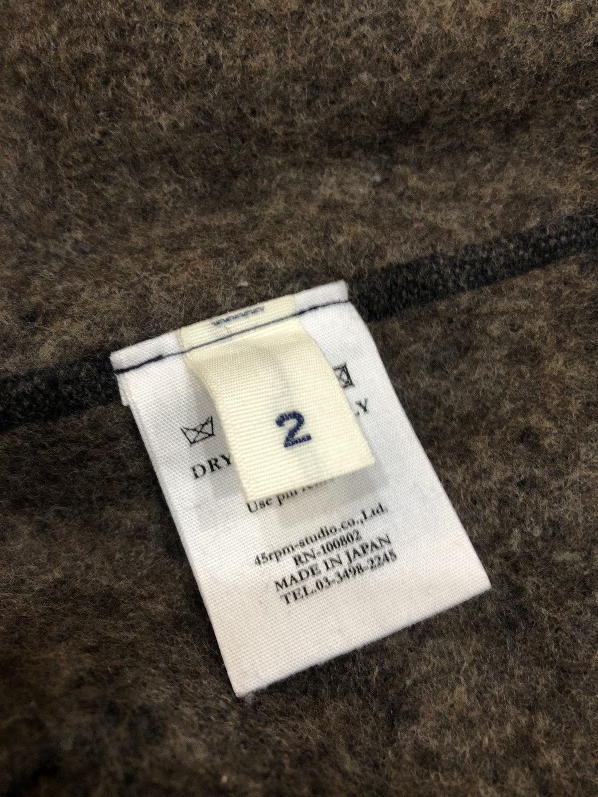 45rpm 45rpm 100% Wool Zipper Hoodie Size US S / EU 44-46 / 1 - 7 Thumbnail