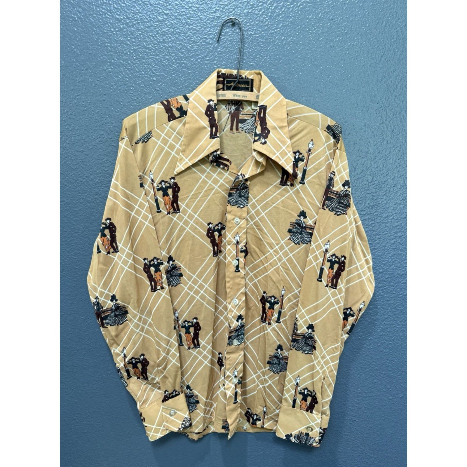 Vintage VINTAGE Atkinson Button-Up Shirt Brown 70s Long Sleeve Polyester M Mens Size US M / EU 48-50 / 2 - 4 Thumbnail