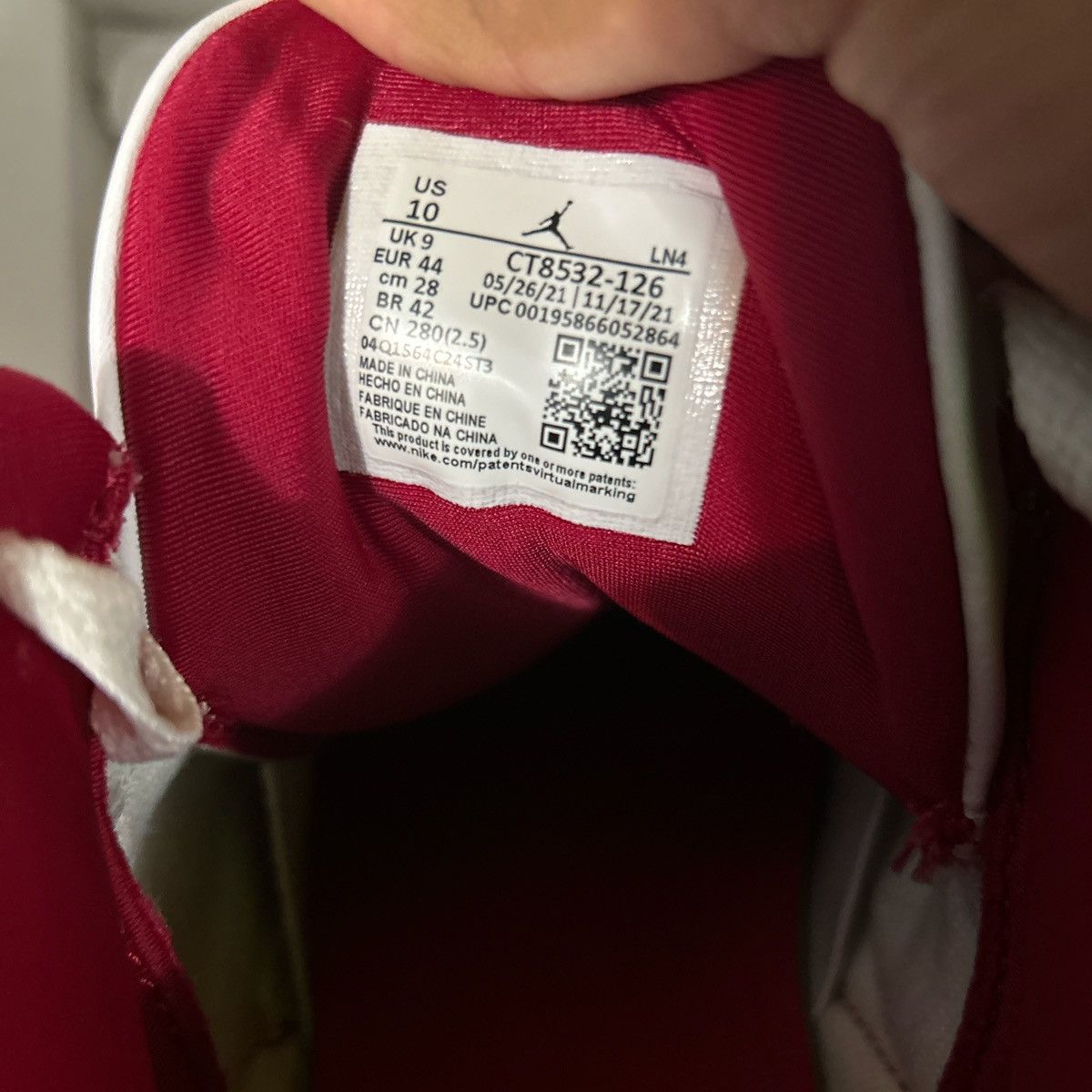 Jordan Brand Cardinal red Size US 10 / EU 43 - 1 Thumbnail