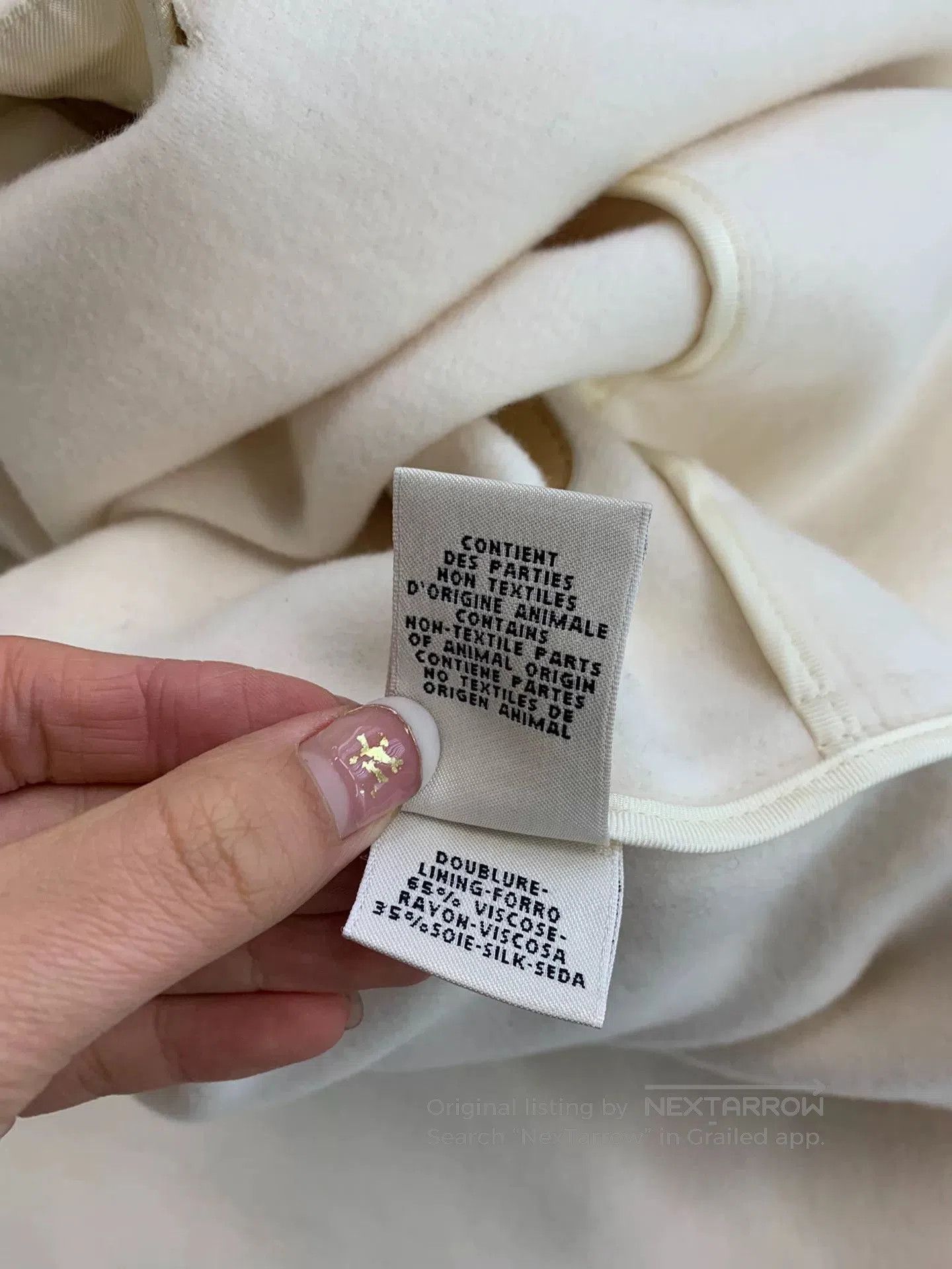 Hermes Hermes White Patchwork Leather Coat. Size US M / EU 48-50 / 2 - 6 Thumbnail