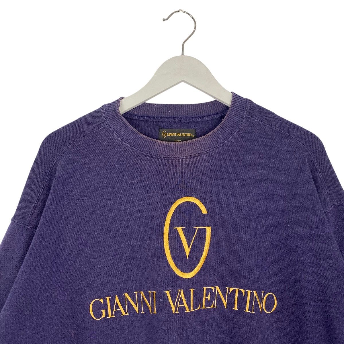 Vintage Vintage Gianni Valentino Sweatshirt Crewneck Big Logo Purple Size US M / EU 48-50 / 2 - 4 Thumbnail