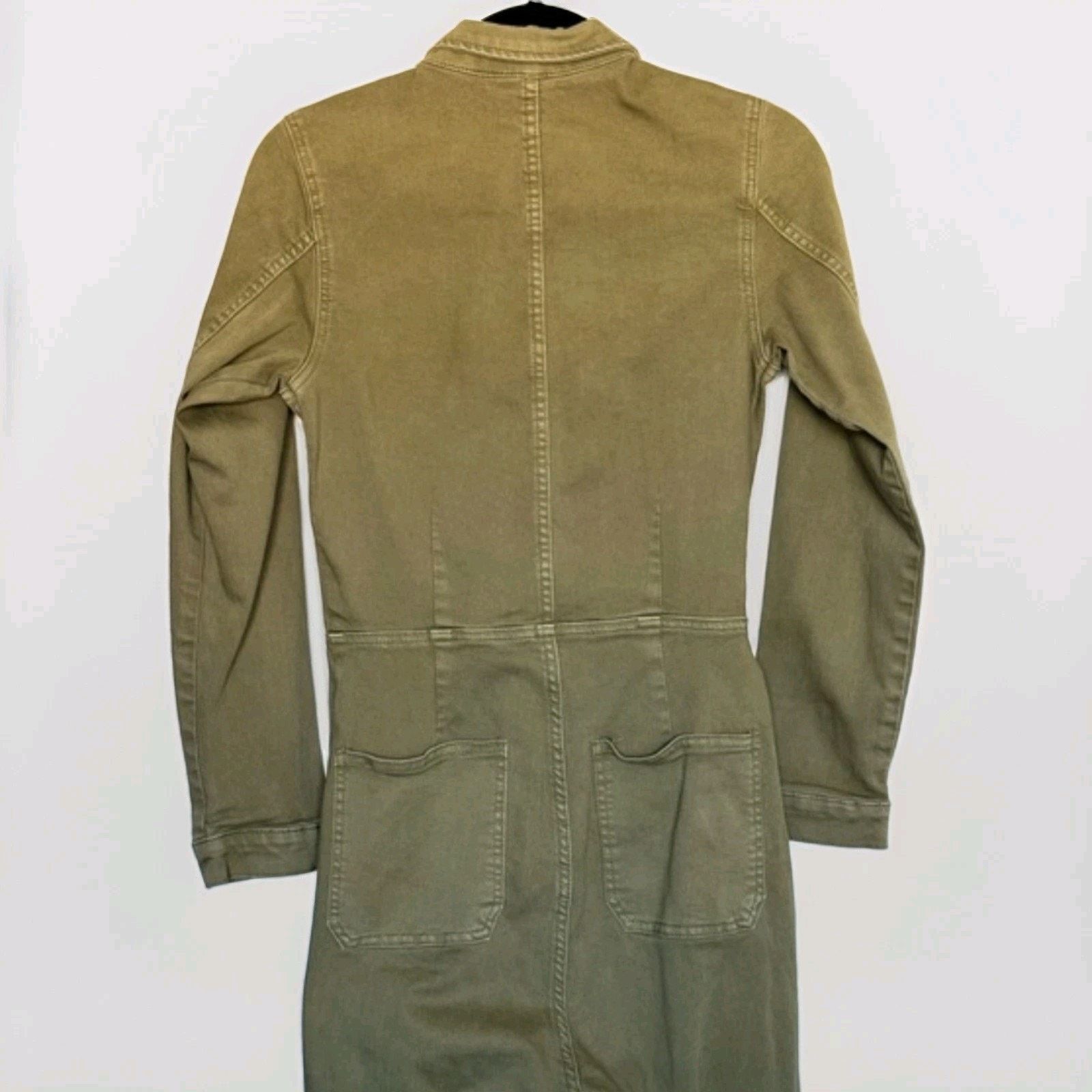Free People Free People Lennox Denim Utility Jumpsuit Army Green Size S Size 26" / US 2 / IT 38 - 9 Thumbnail