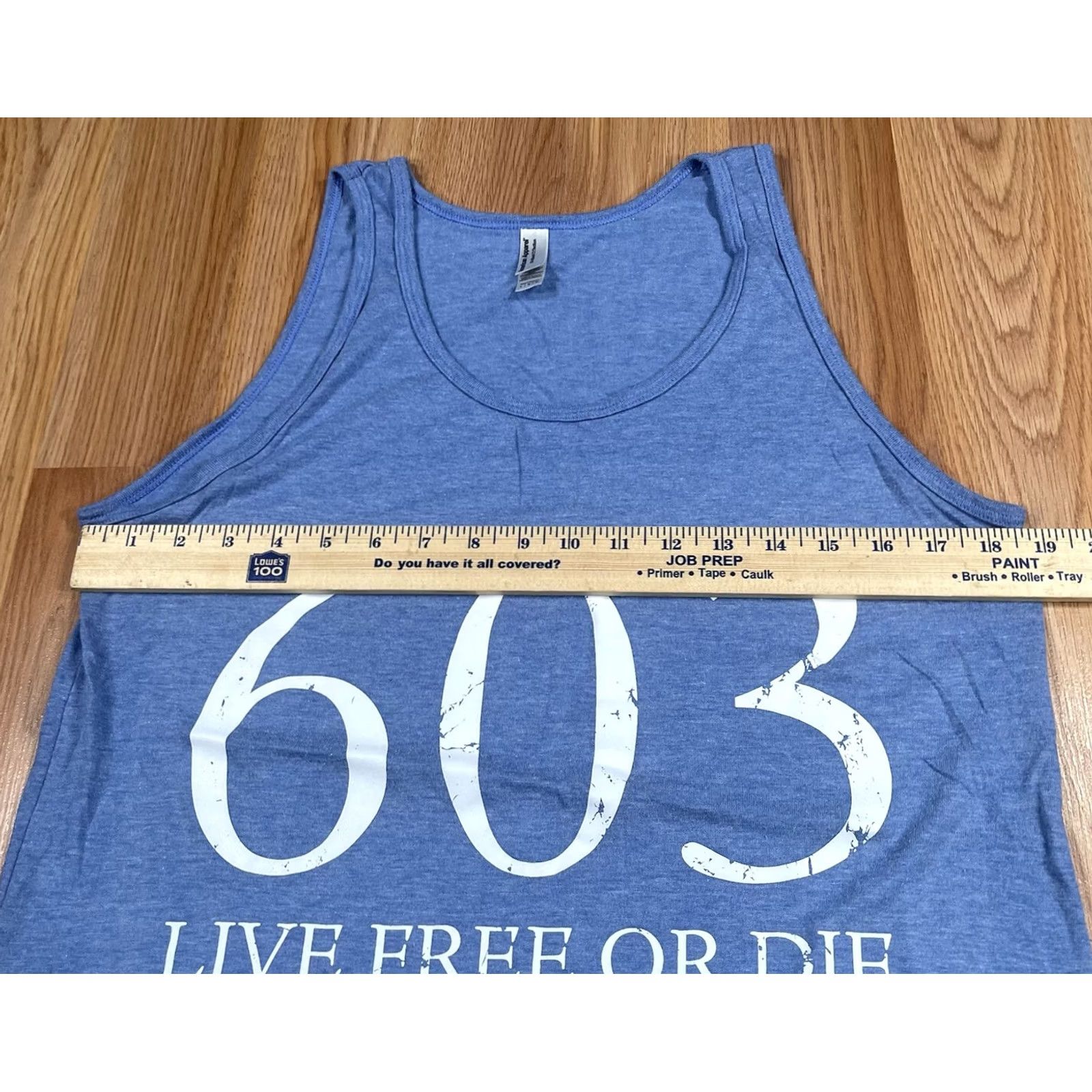 American Apparel American Apparel Tank Top Mens L Large Blue 603 Live Free Or Die Sleeveless Size US L / EU 52-54 / 3 - 5 Thumbnail