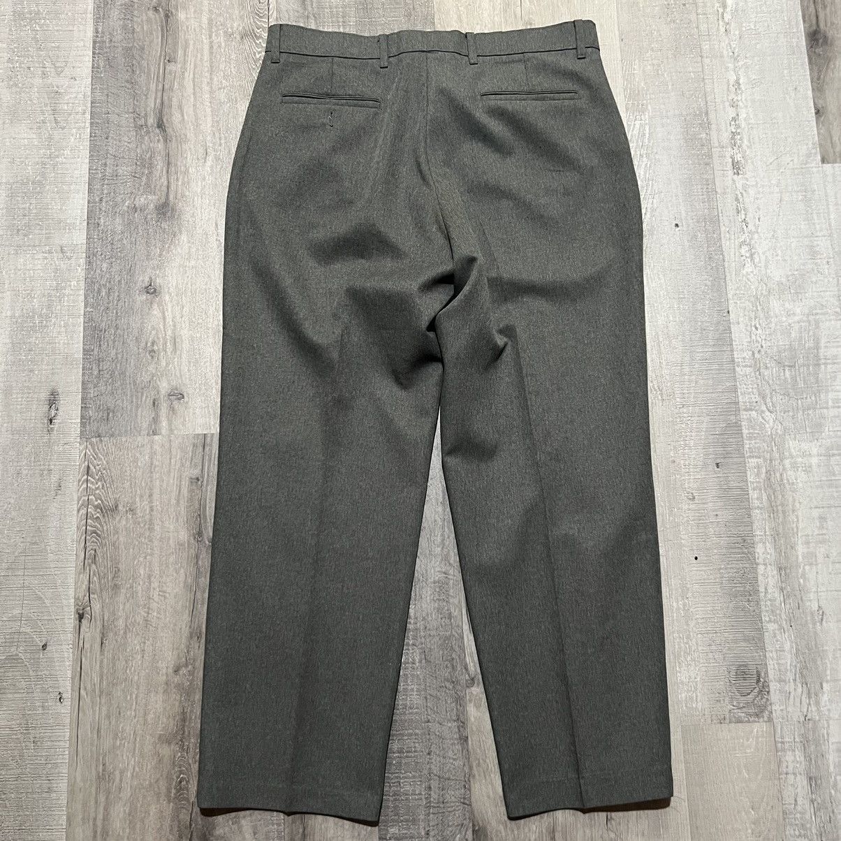 Levi's × Vintage VTG Levis Sta-Prest Grey Straight Leg Action Slacks Pants Size US 36 / EU 52 - 2 Thumbnail