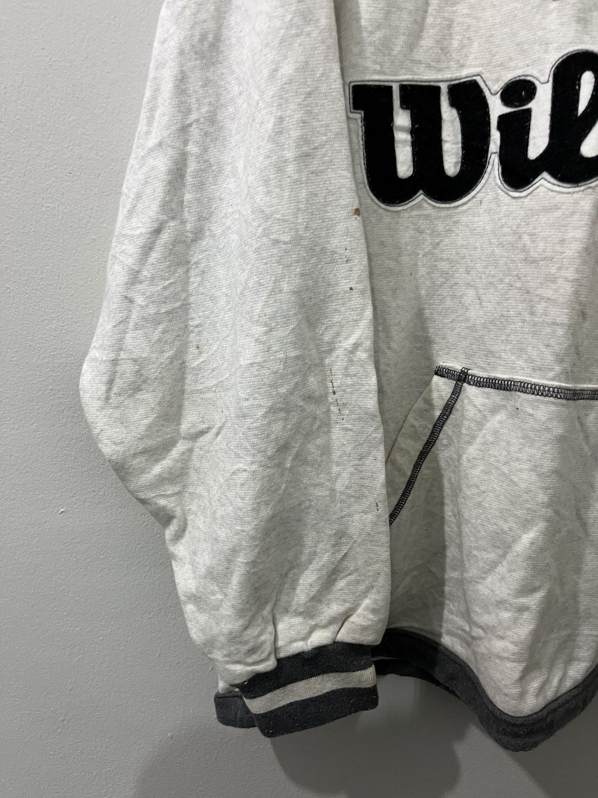 Wilson 🎱90s WILSON BIG LOGO HOODIE ZIPPER Size US XL / EU 56 / 4 - 2 Thumbnail