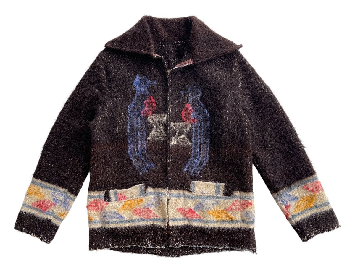 Vintage 1970s Southwestern Jack Mohair Jacket Size US M / EU 48-50 / 2 - 2 Thumbnail