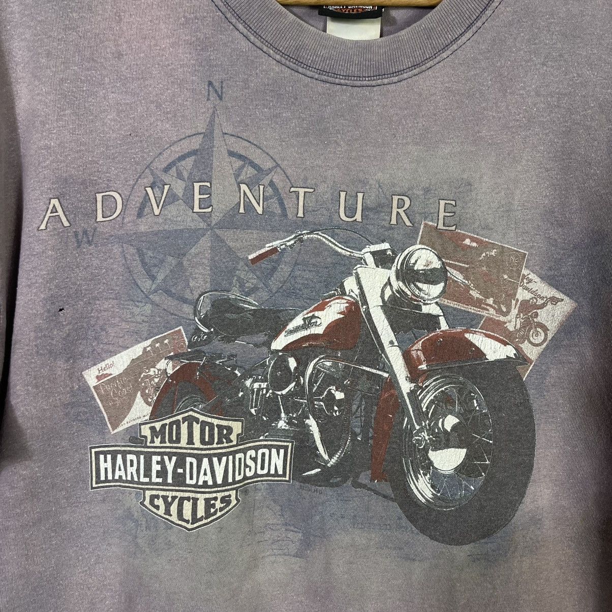 Hanes × Harley Davidson × Vintage Rare! Vintage Harley Davidson Adventure Alaska Tshirt Size US L / EU 52-54 / 3 - 8 Thumbnail