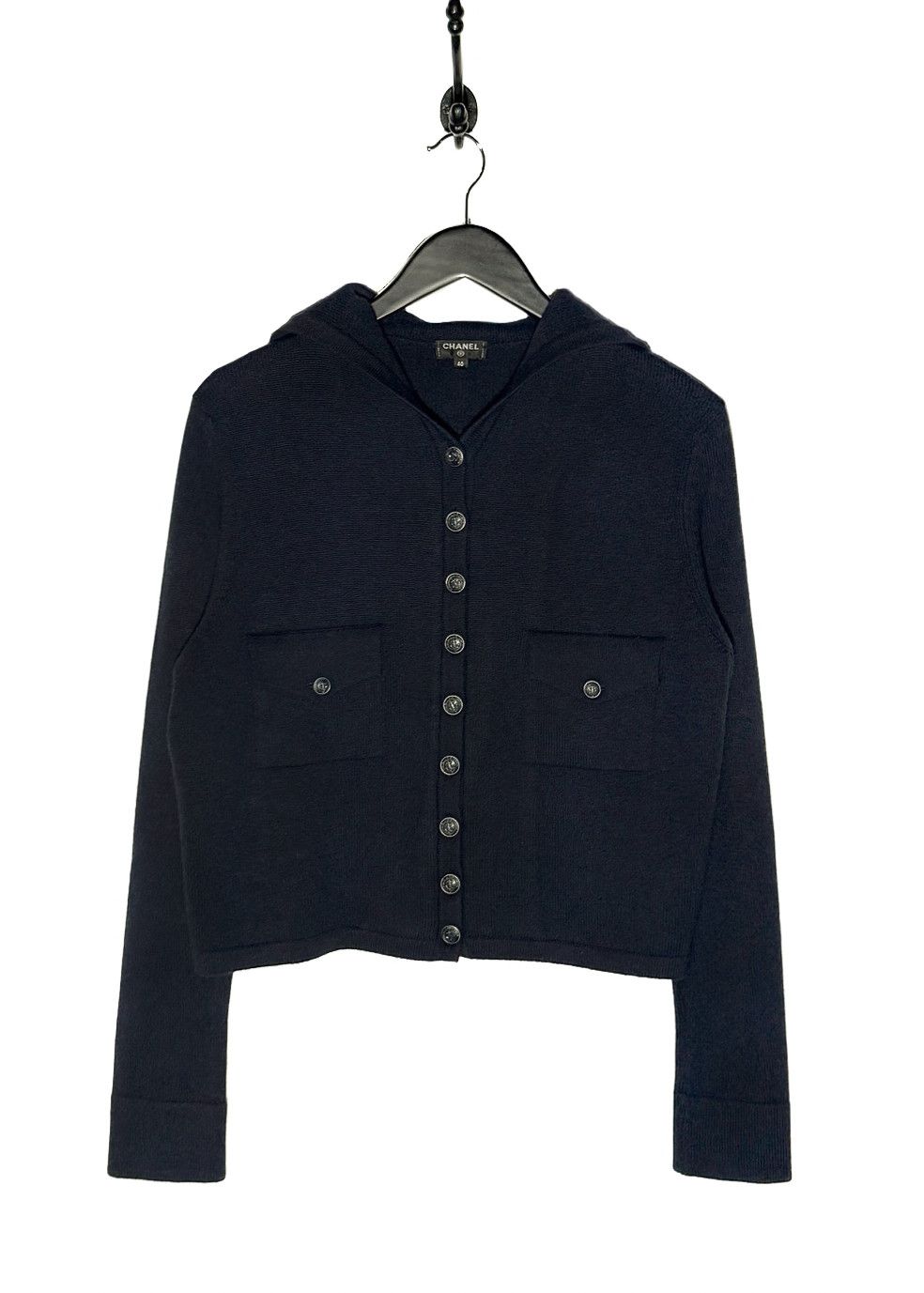 Chanel Chanel 2018 Navy Blue Cashmere Nautical Cardigan Sweater Size M / US 6-8 / IT 42-44 - 1 Thumbnail