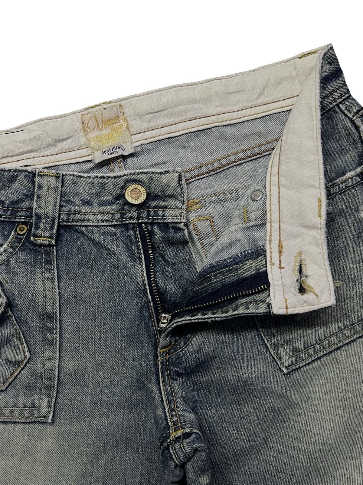 Edwin Vintage SOMETHING by EDWIN Made in Japan Y2K Bootcut Denim Size 31" - 8 Thumbnail