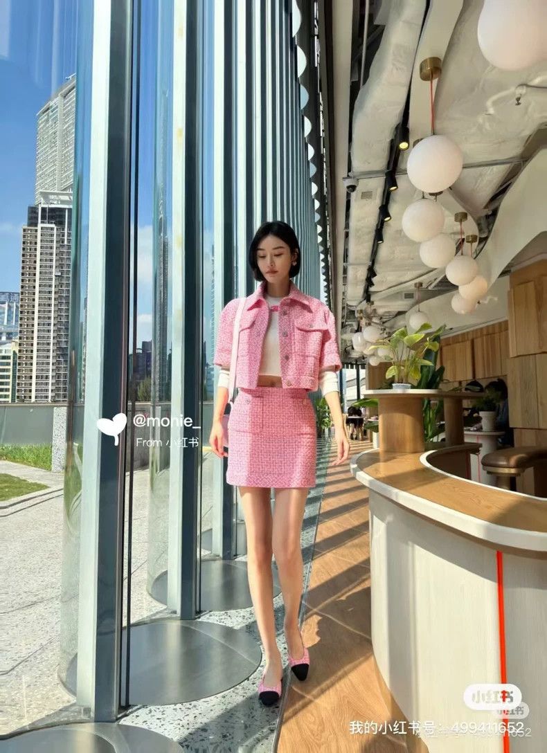 Chanel Chanel Preview Series Pink Tweed Short-sleeved Jacket Size XS / US 0-2 / IT 36-38 - 6 Thumbnail